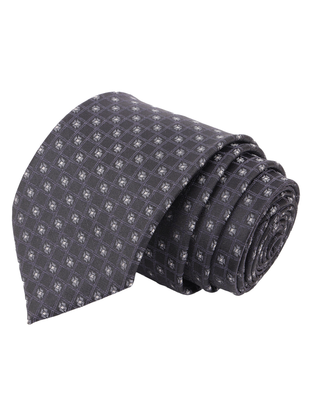 Black Self Design Necktie