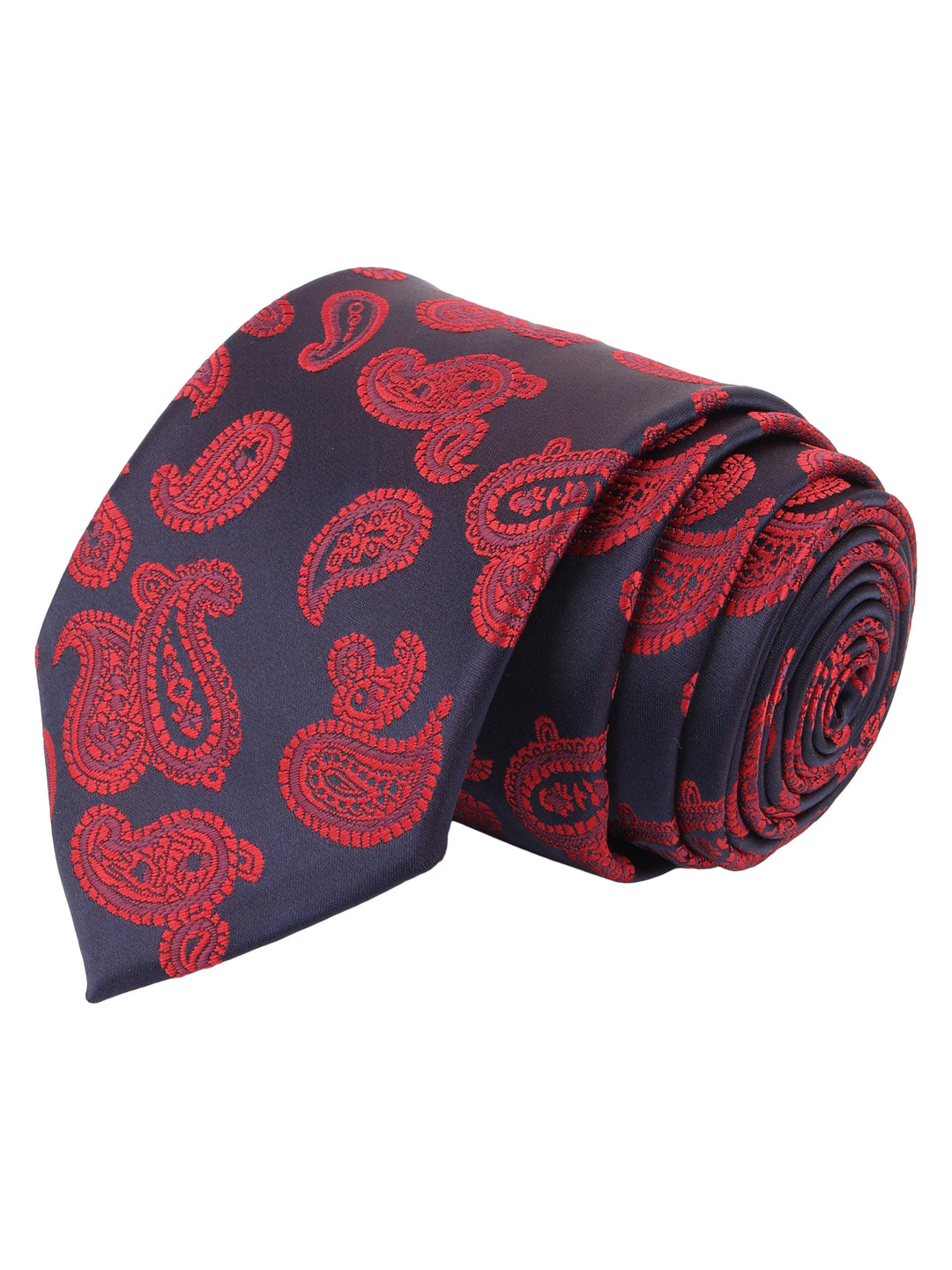 Navy Blue & Red Paisley Necktie