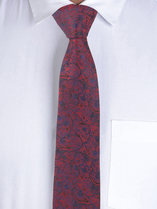 Paisley Maroon Necktie