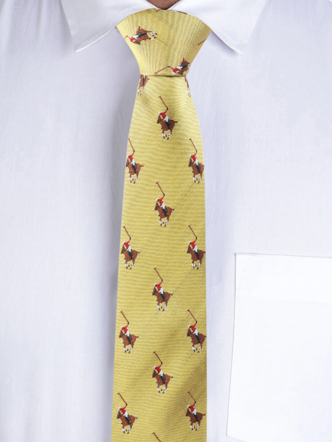 Yellow Classic Silk Polo Necktie