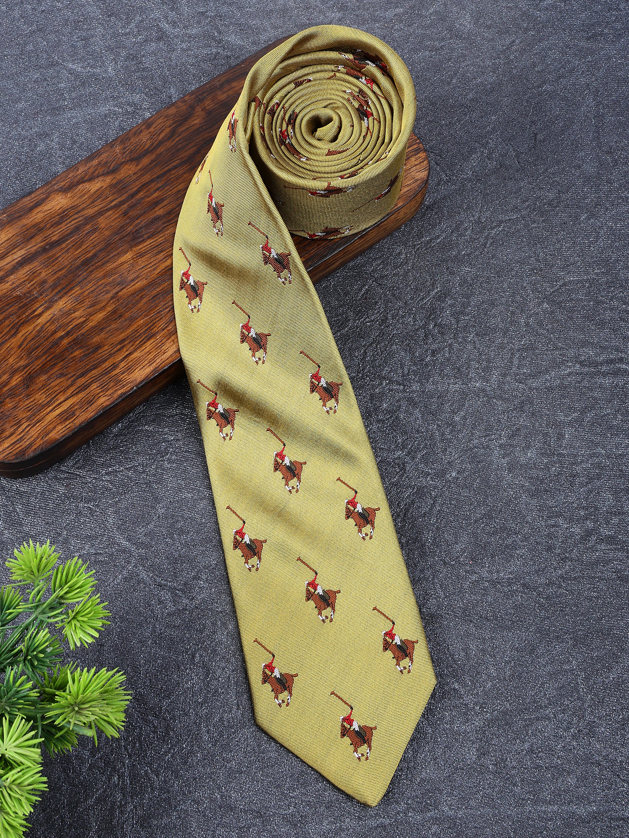 Yellow Classic Silk Polo Necktie
