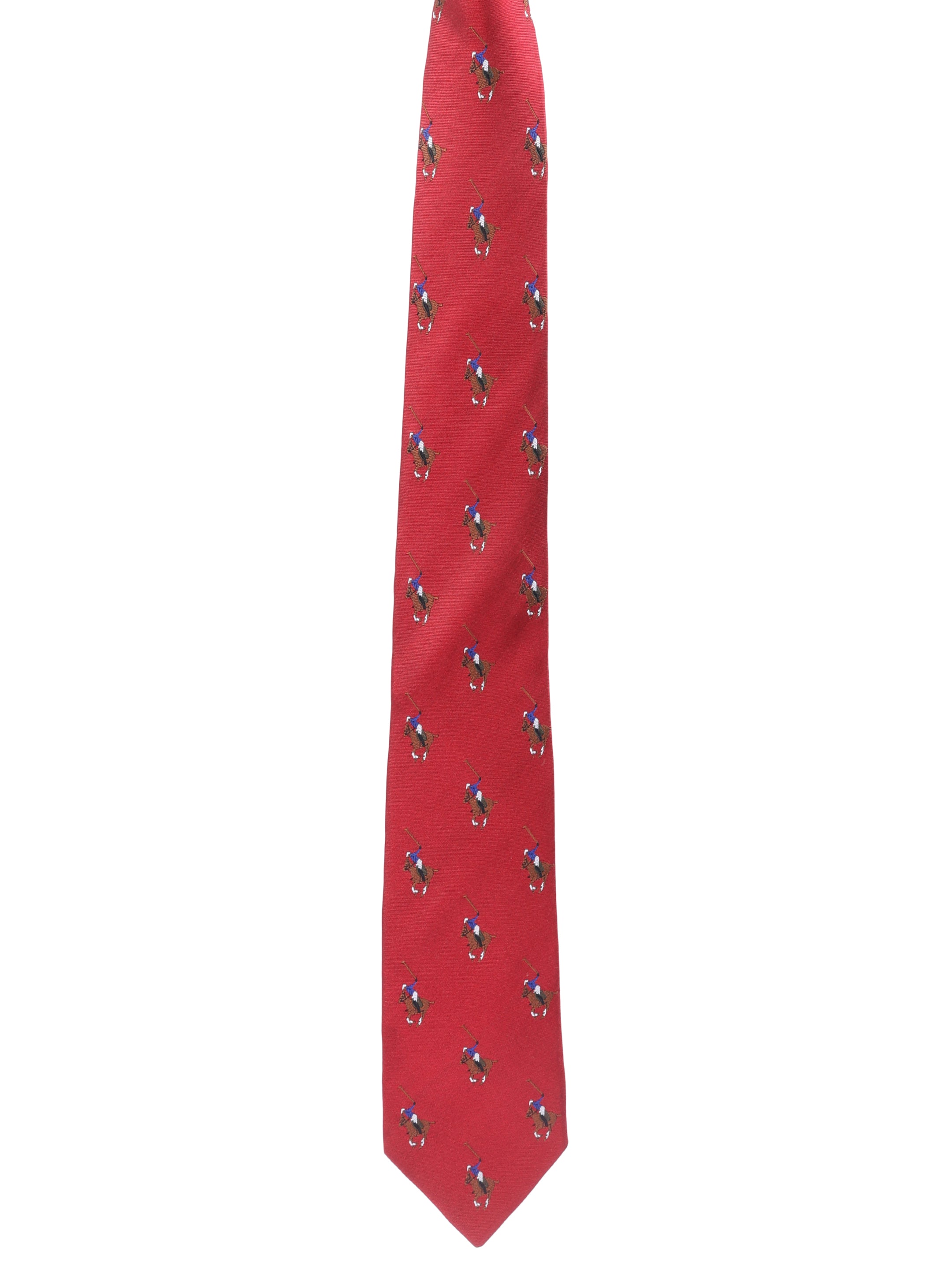 Red Silk Polo Necktie