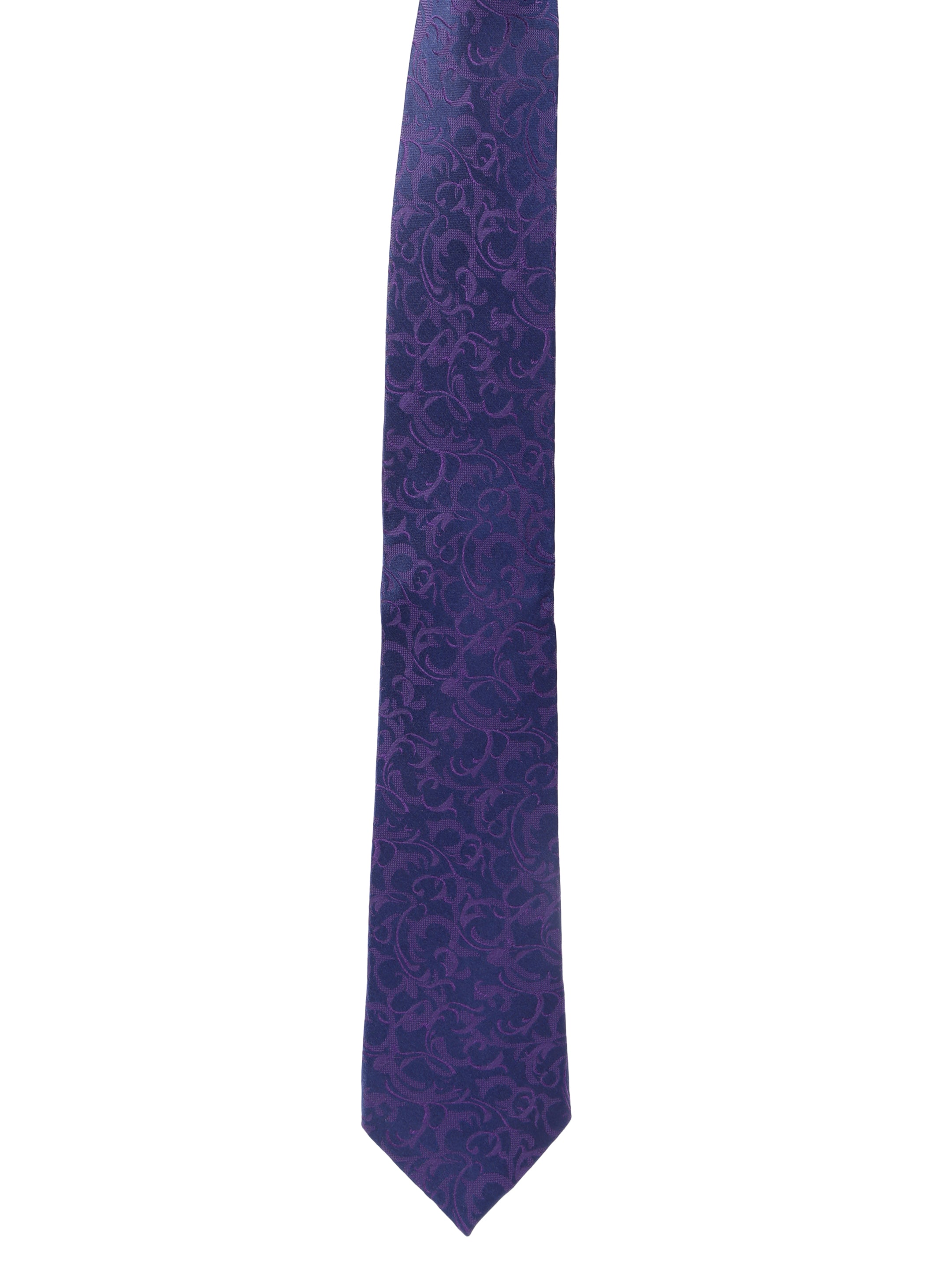 Floral Purple Silk Necktie