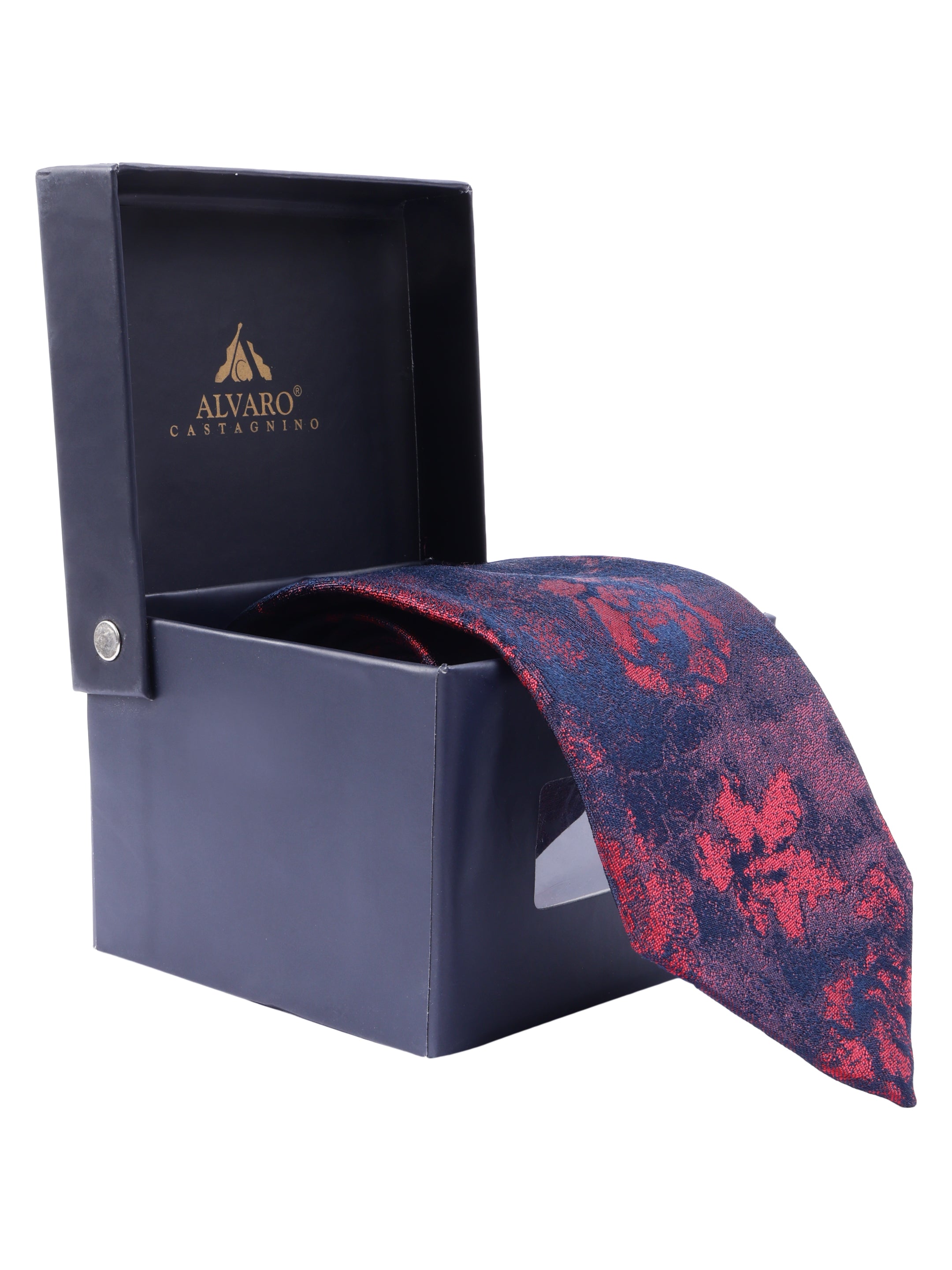Floral Maroon Silk Necktie