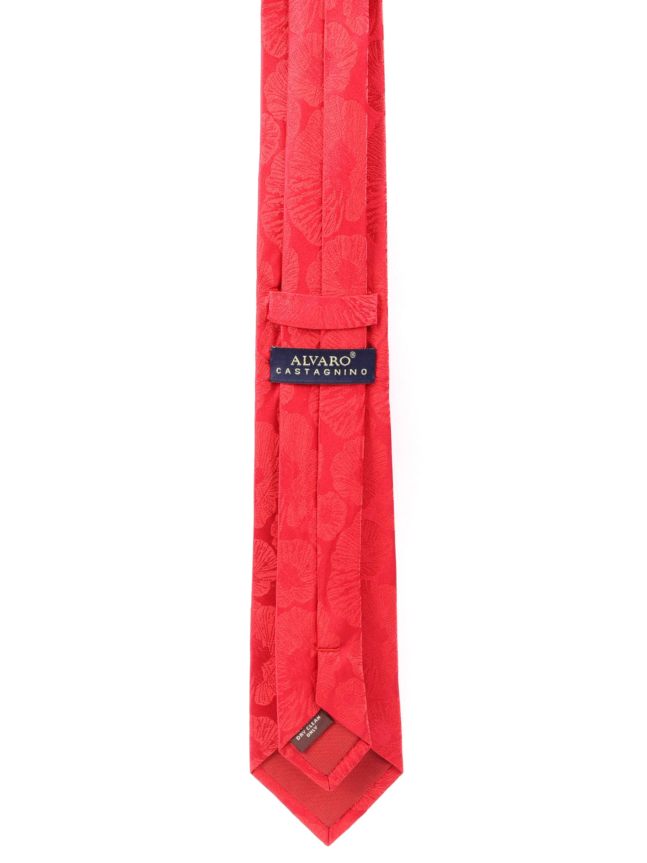 Floral Red Silk Necktie
