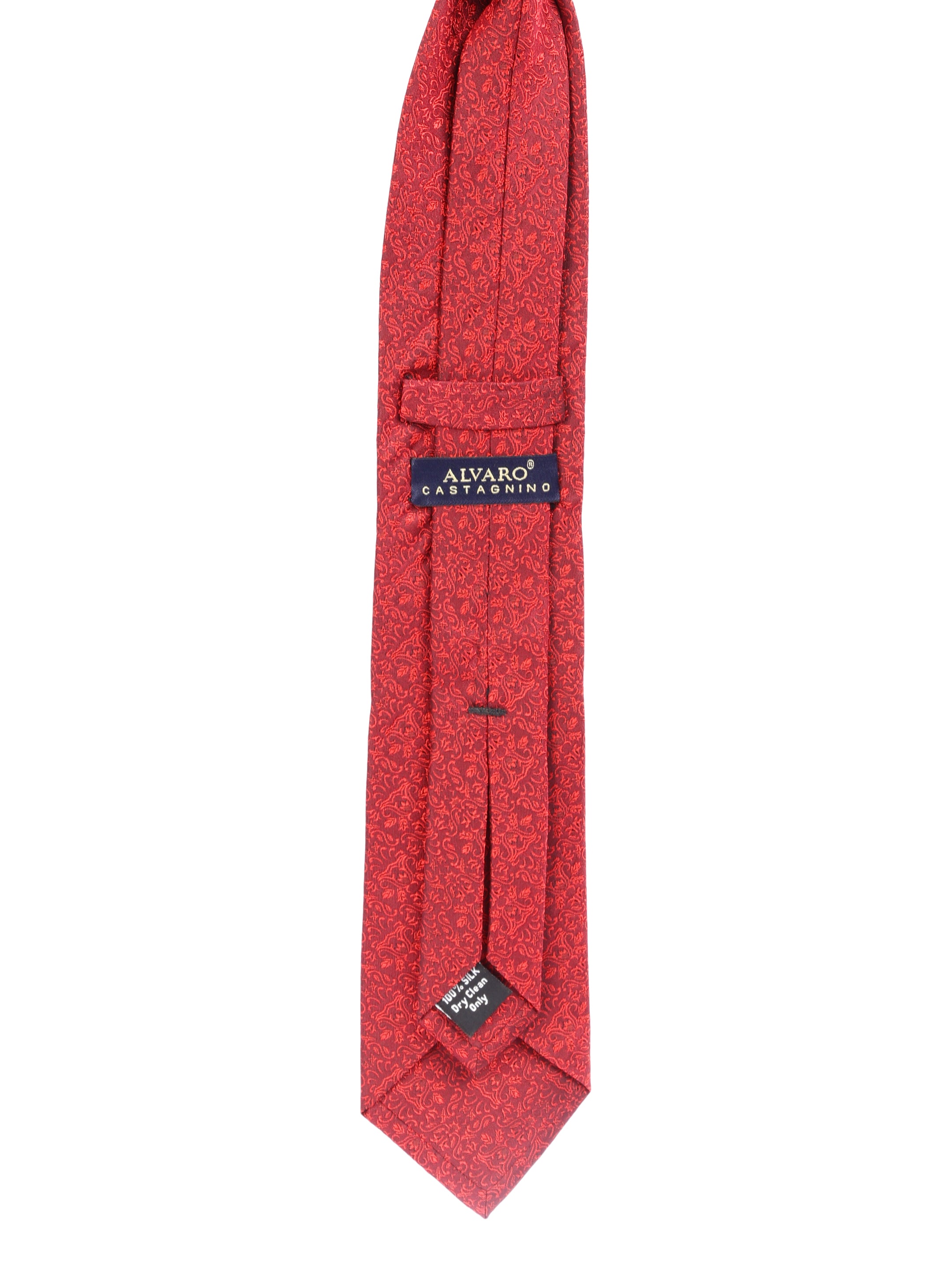 Floral Red Silk Necktie