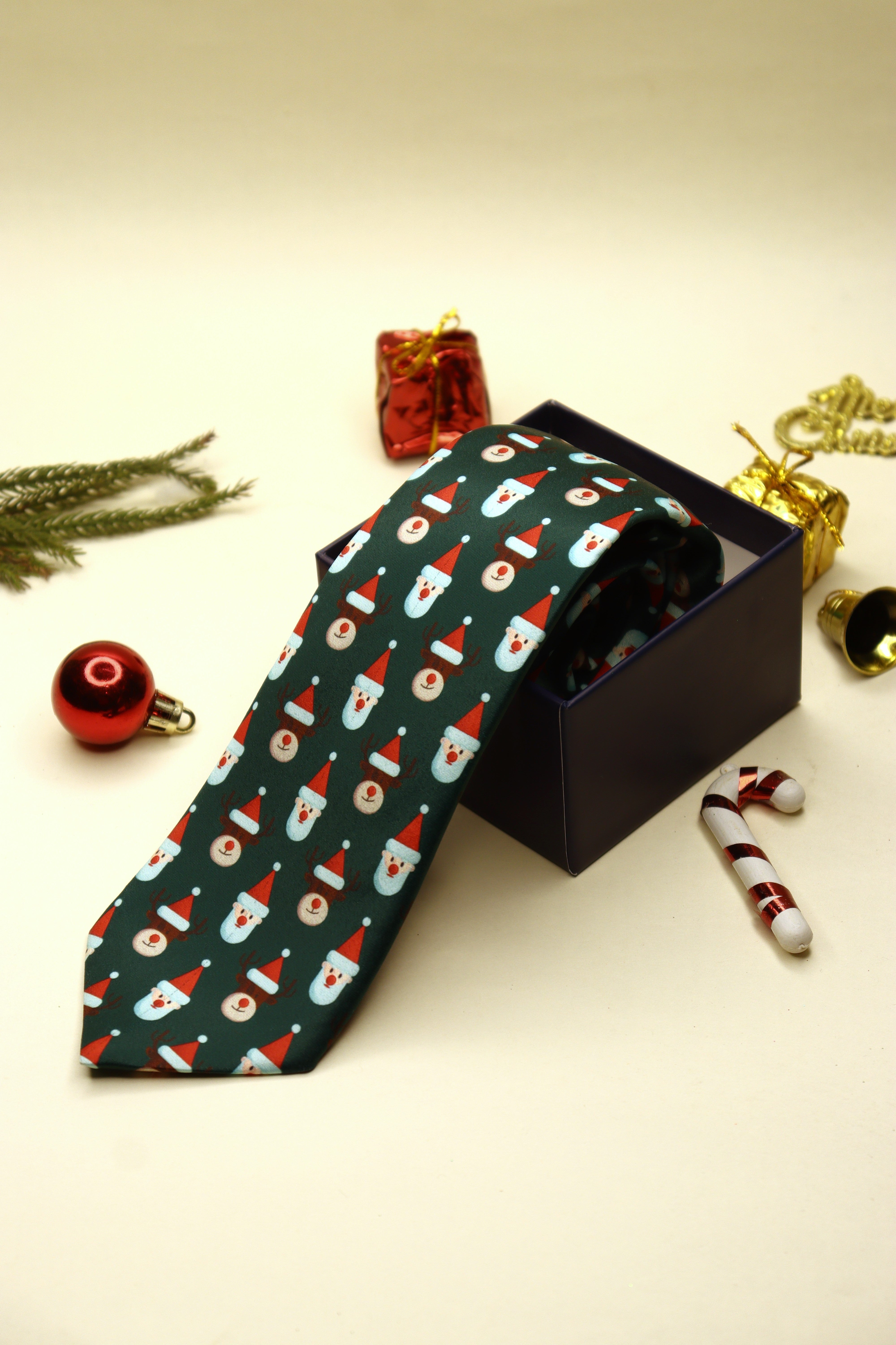Santa Green Necktie