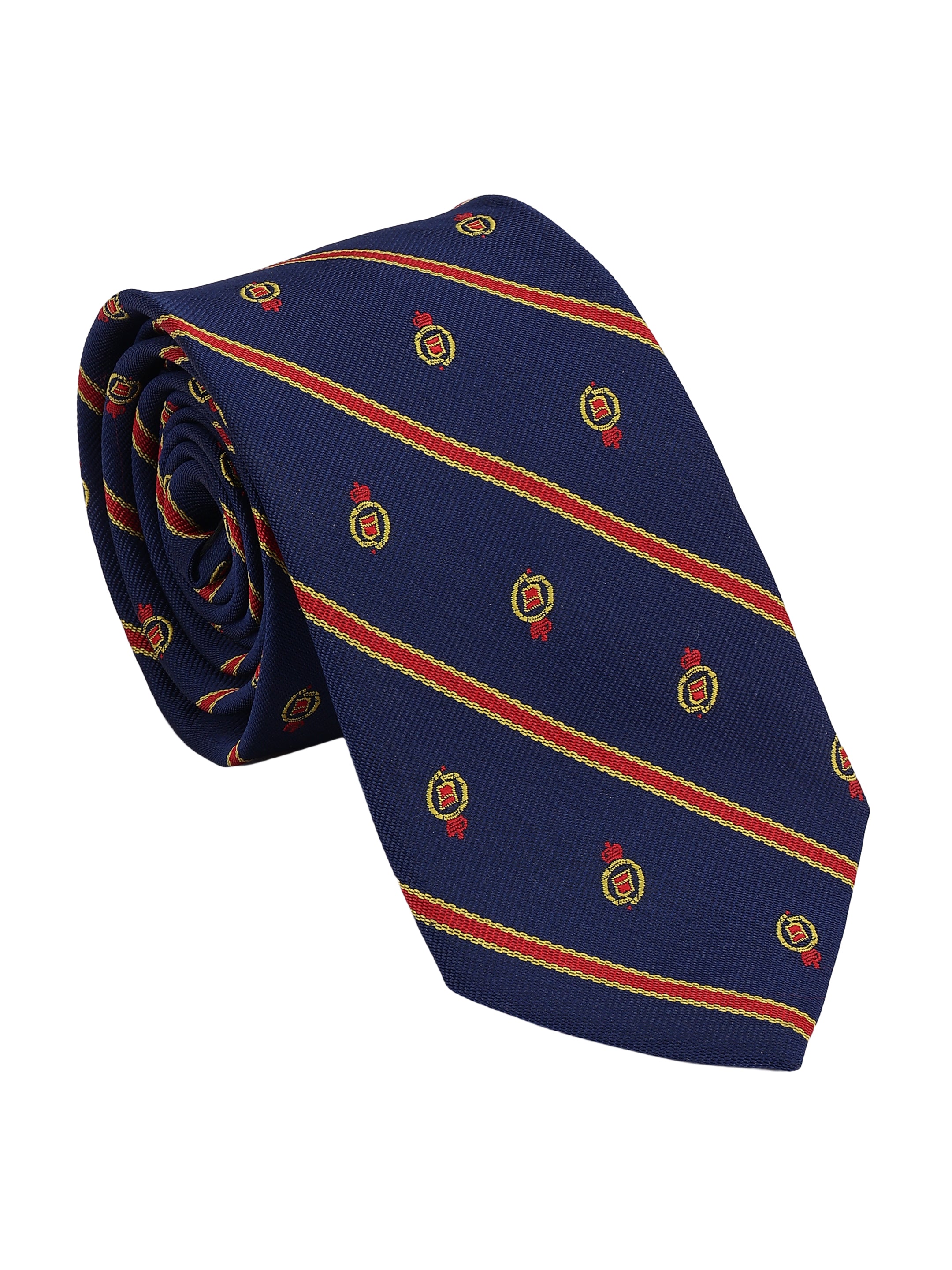 Blue Striped Woven Formal Necktie