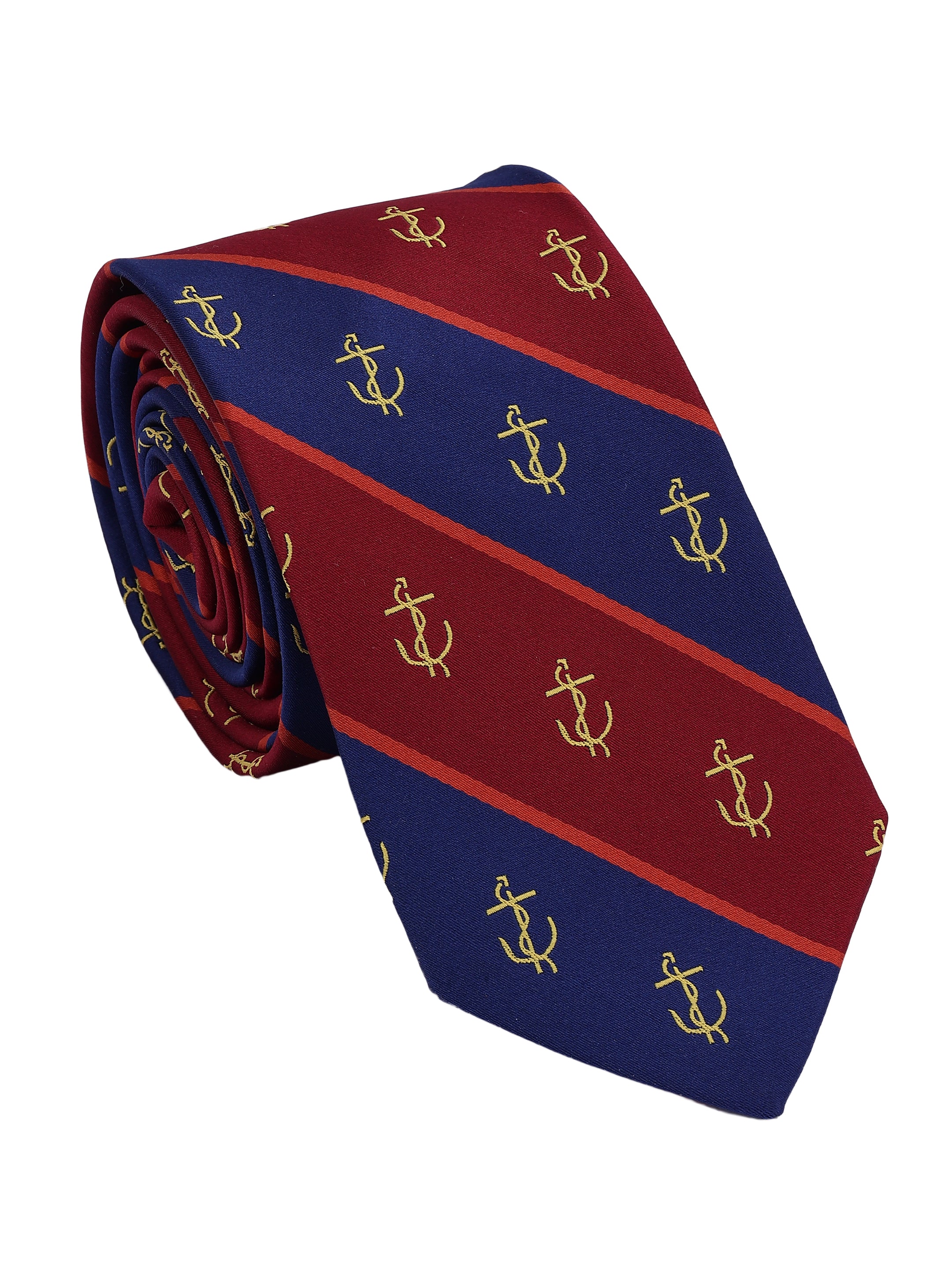 Striped Blue & Maroon Necktie