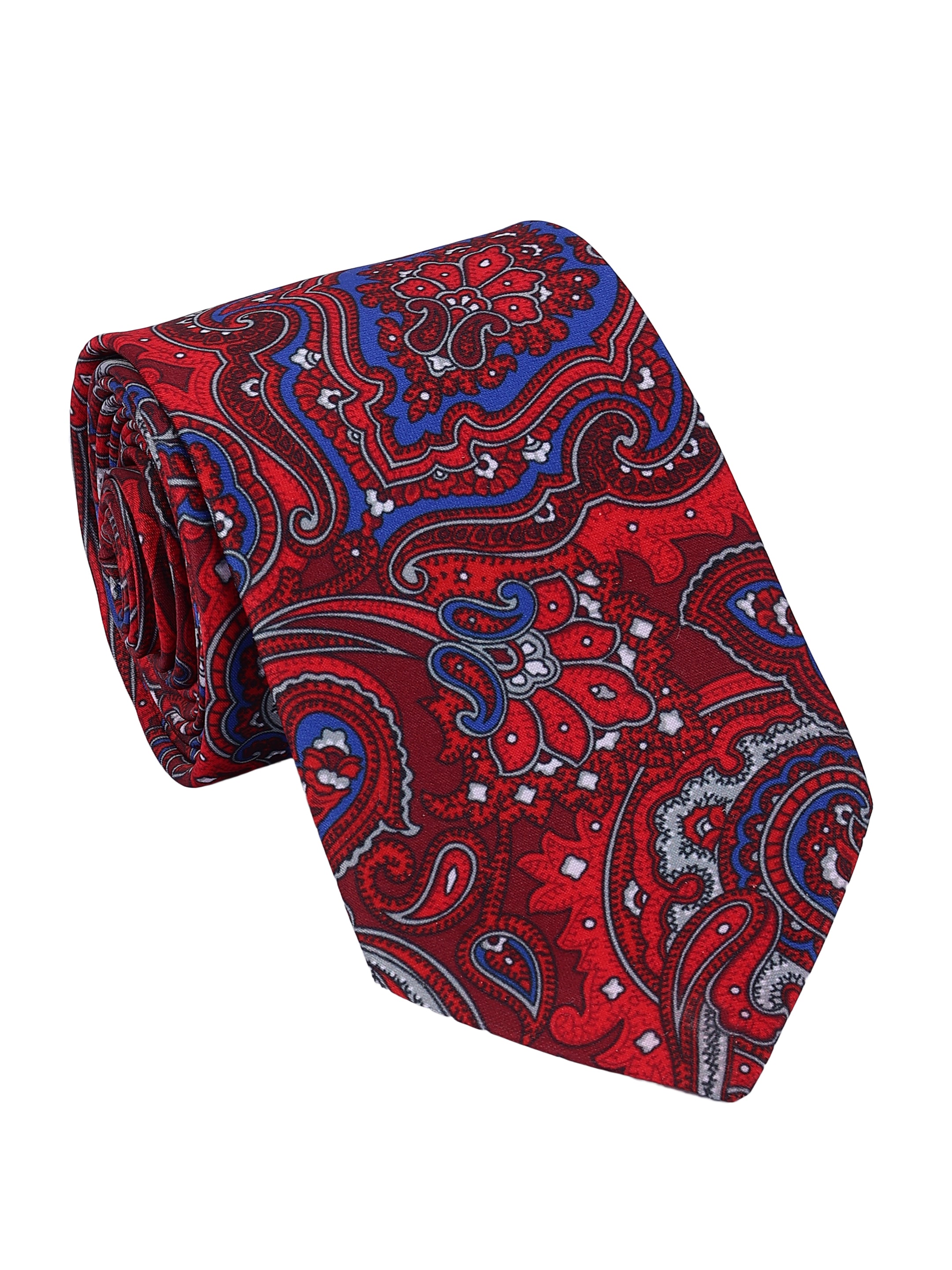 Maroon Paisley Printed Tie for Men