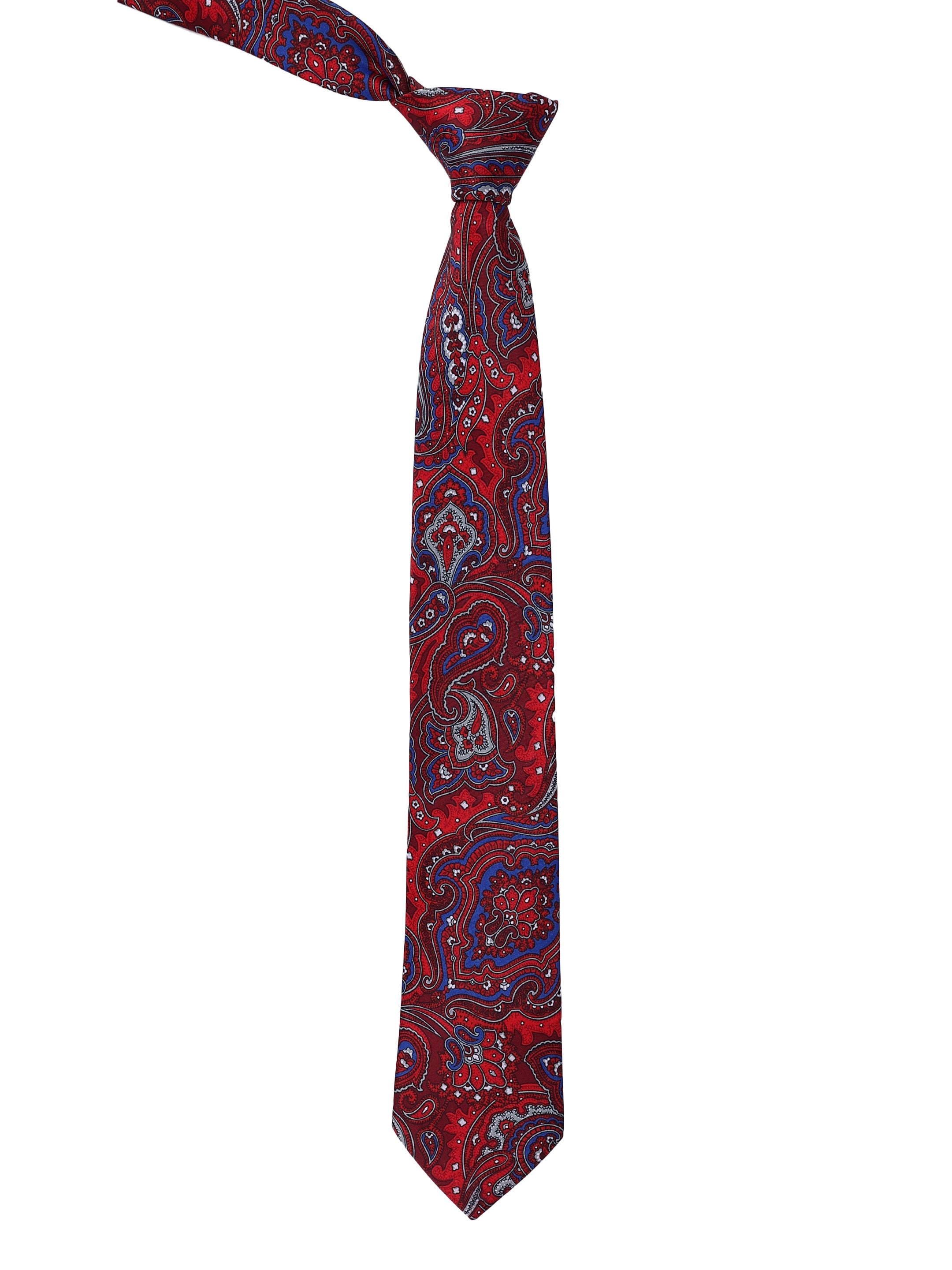 Maroon Paisley Printed Tie for Men