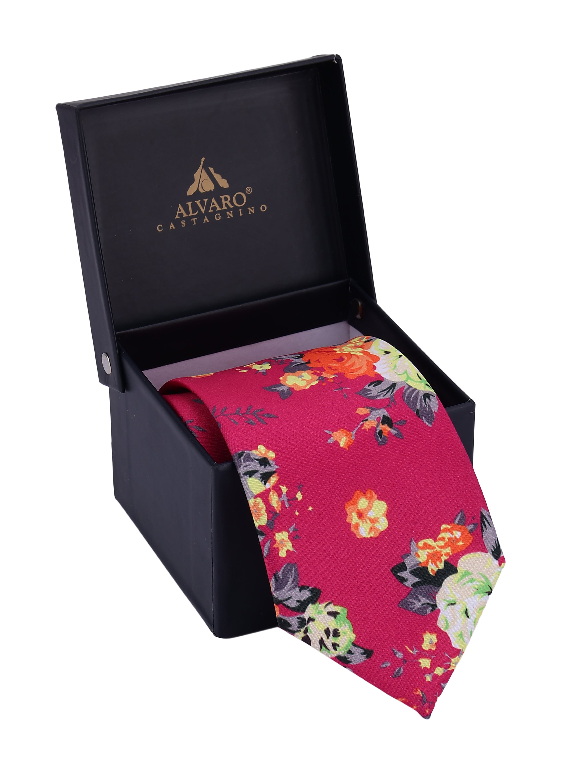 Floral Pink Multicolor Tie