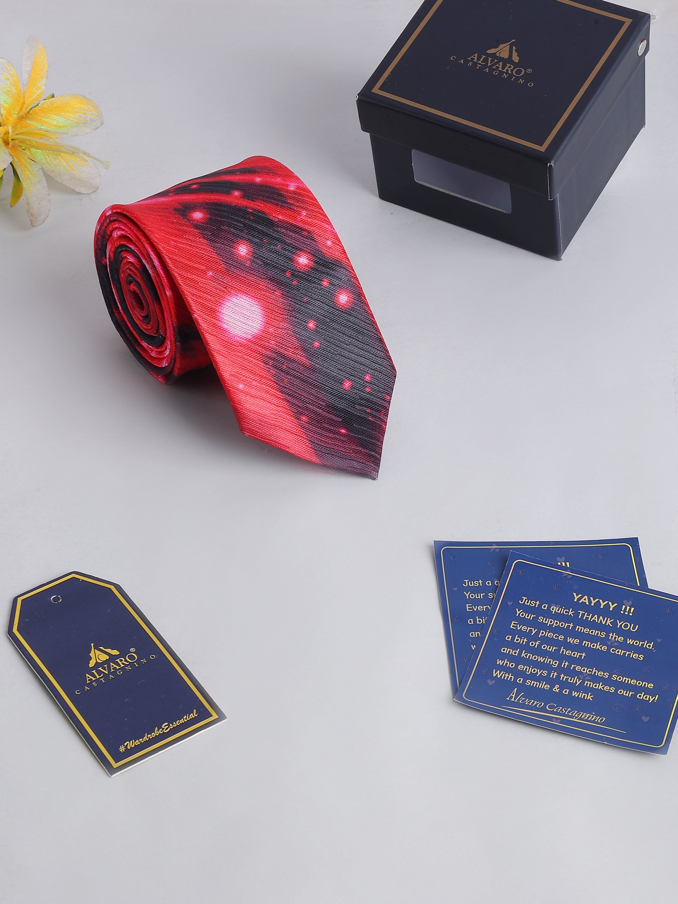 Galaxy Maroon Printed Tie