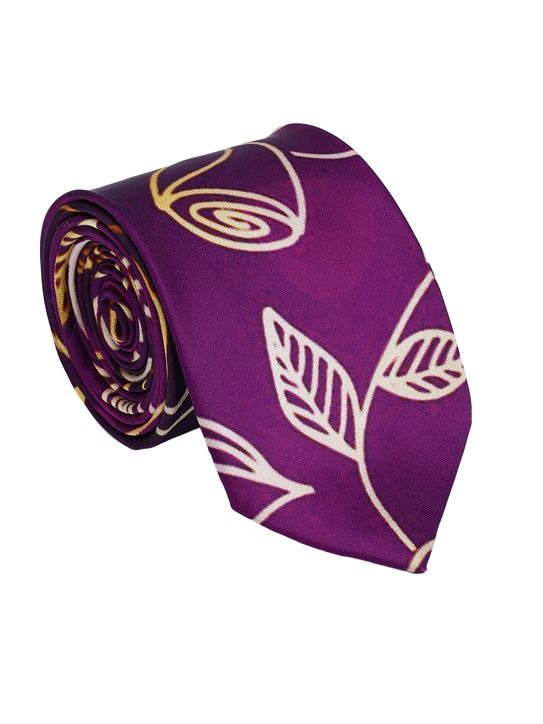 Purple Leaf Printed necktie for Men
