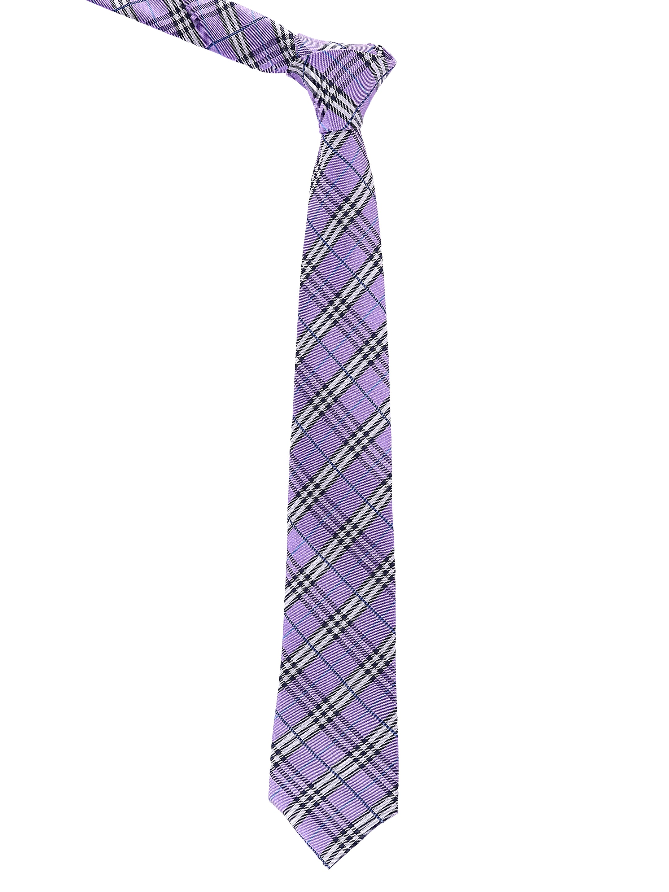 Lavender Plaid Necktie