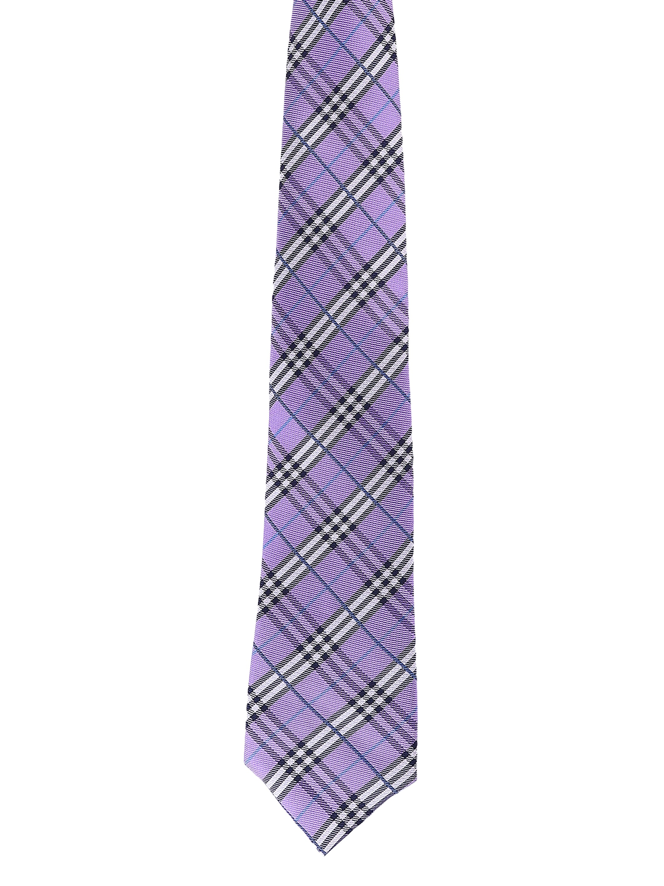 Lavender Plaid Necktie