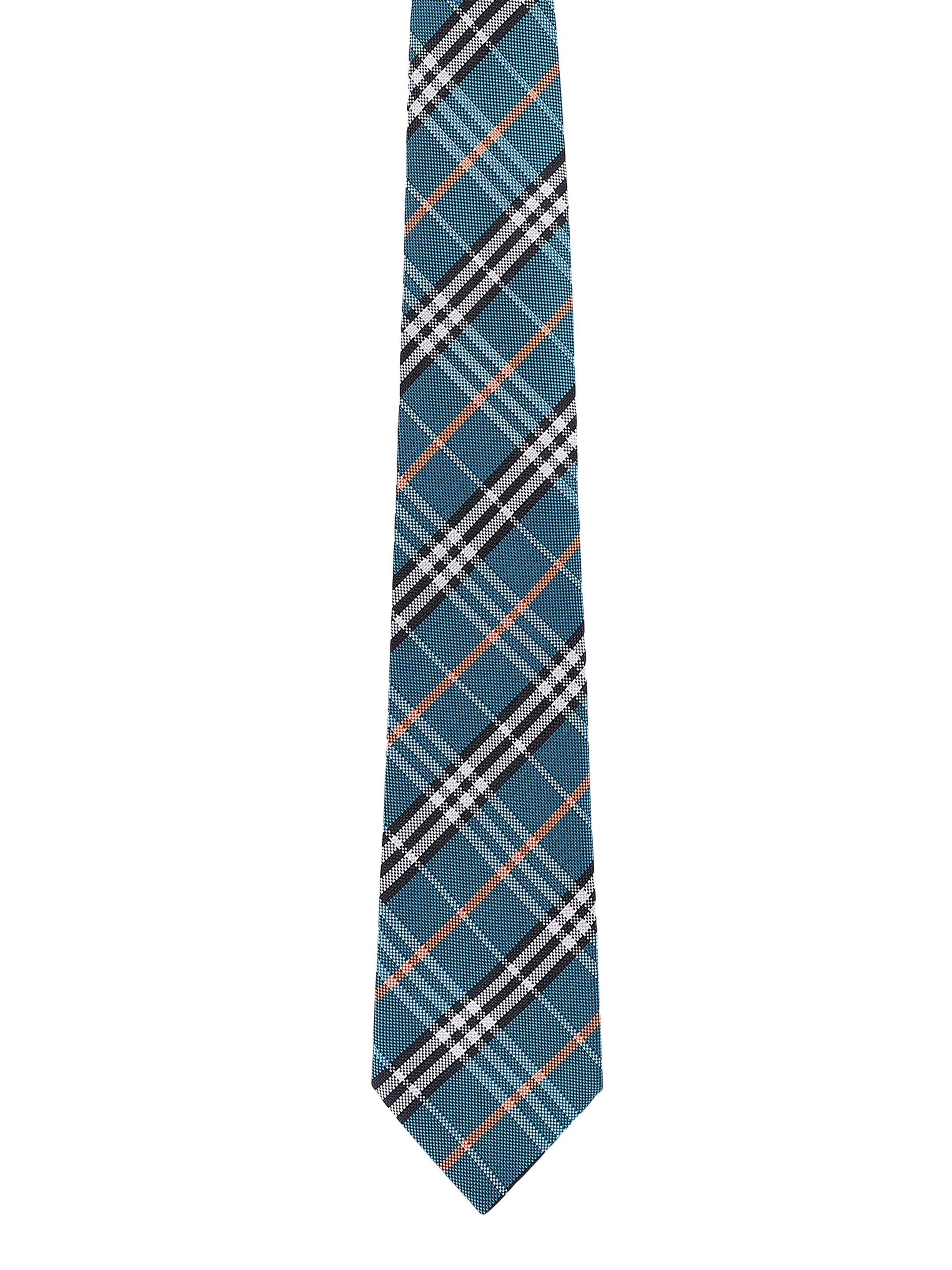 Teal & Amber Check Necktie