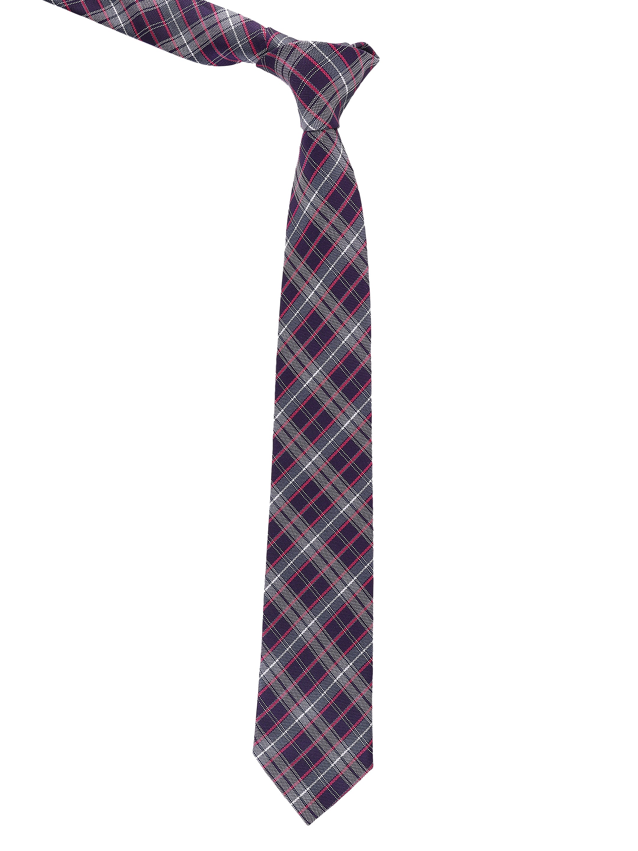 Purple & Pink check Necktie
