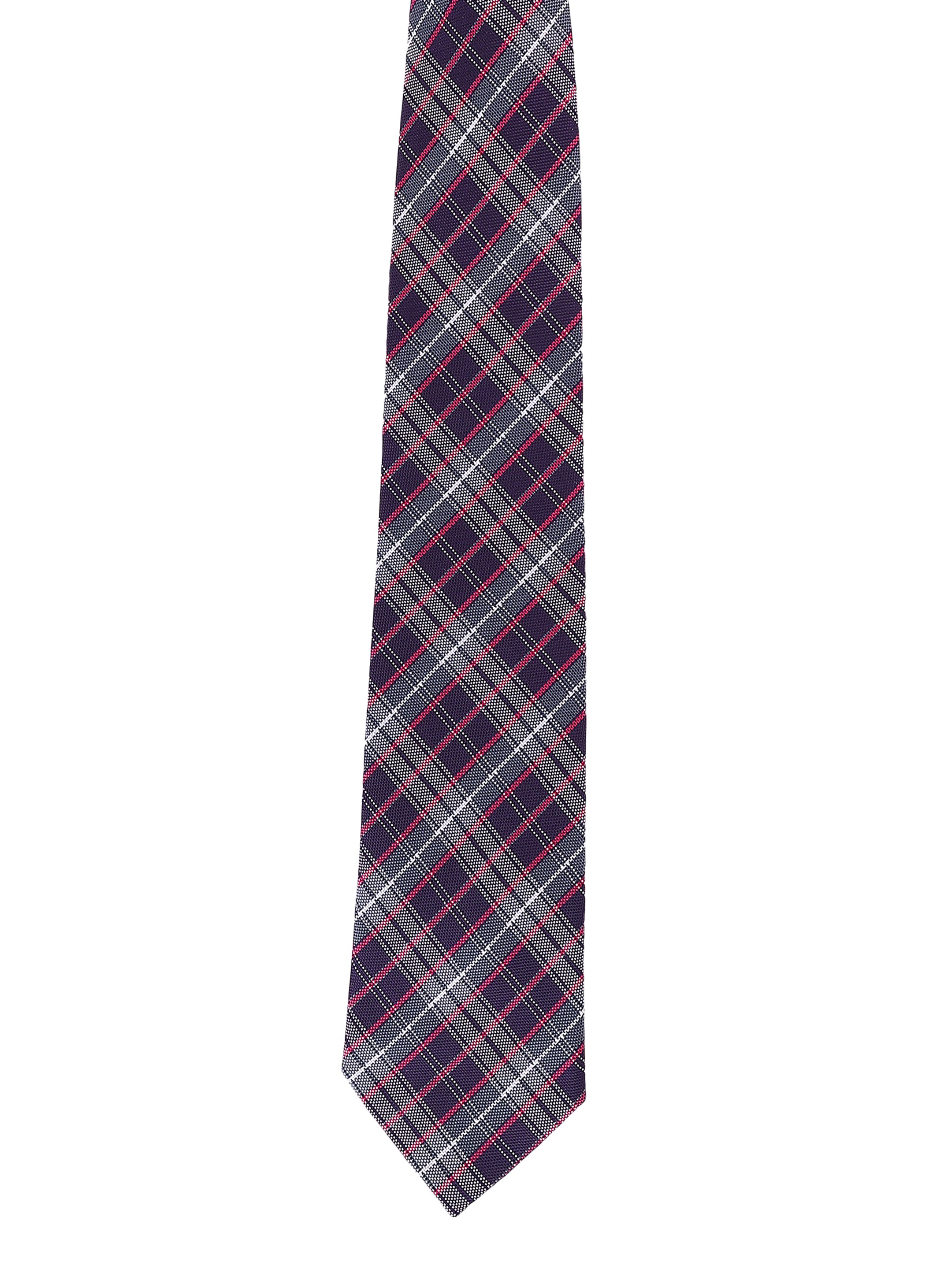 Purple & Pink check Necktie