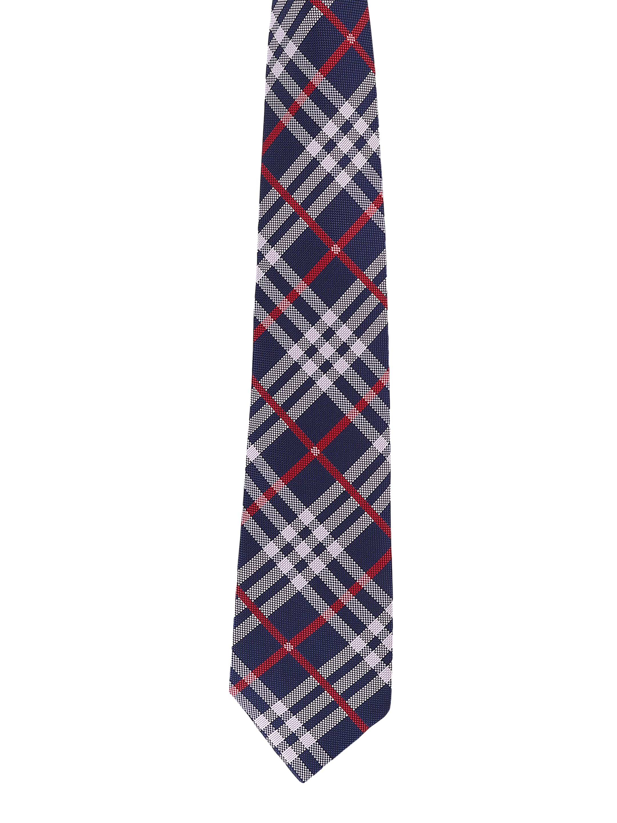 Navy & Red Plaid Necktie