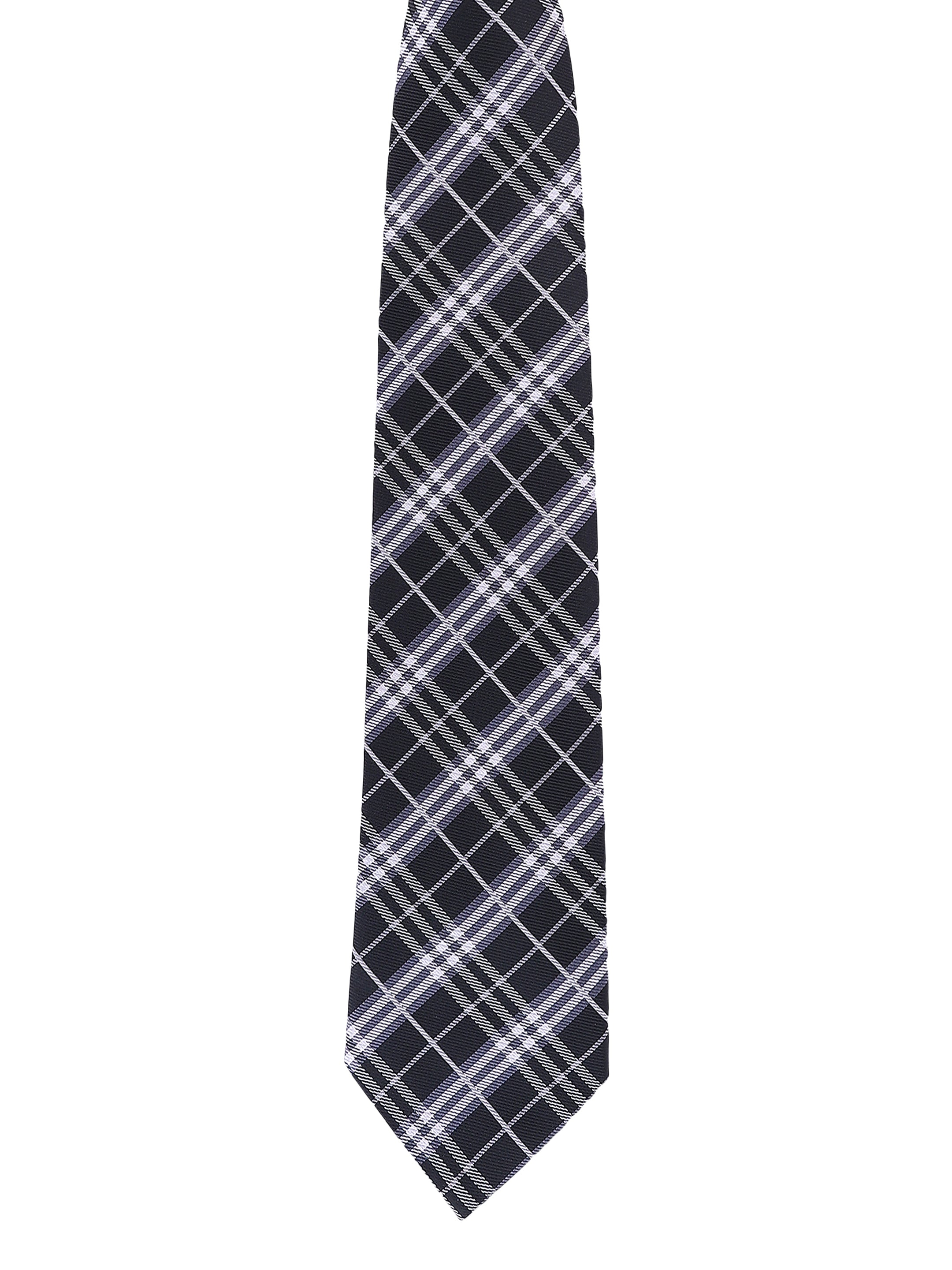 Black & White Plaid Necktie