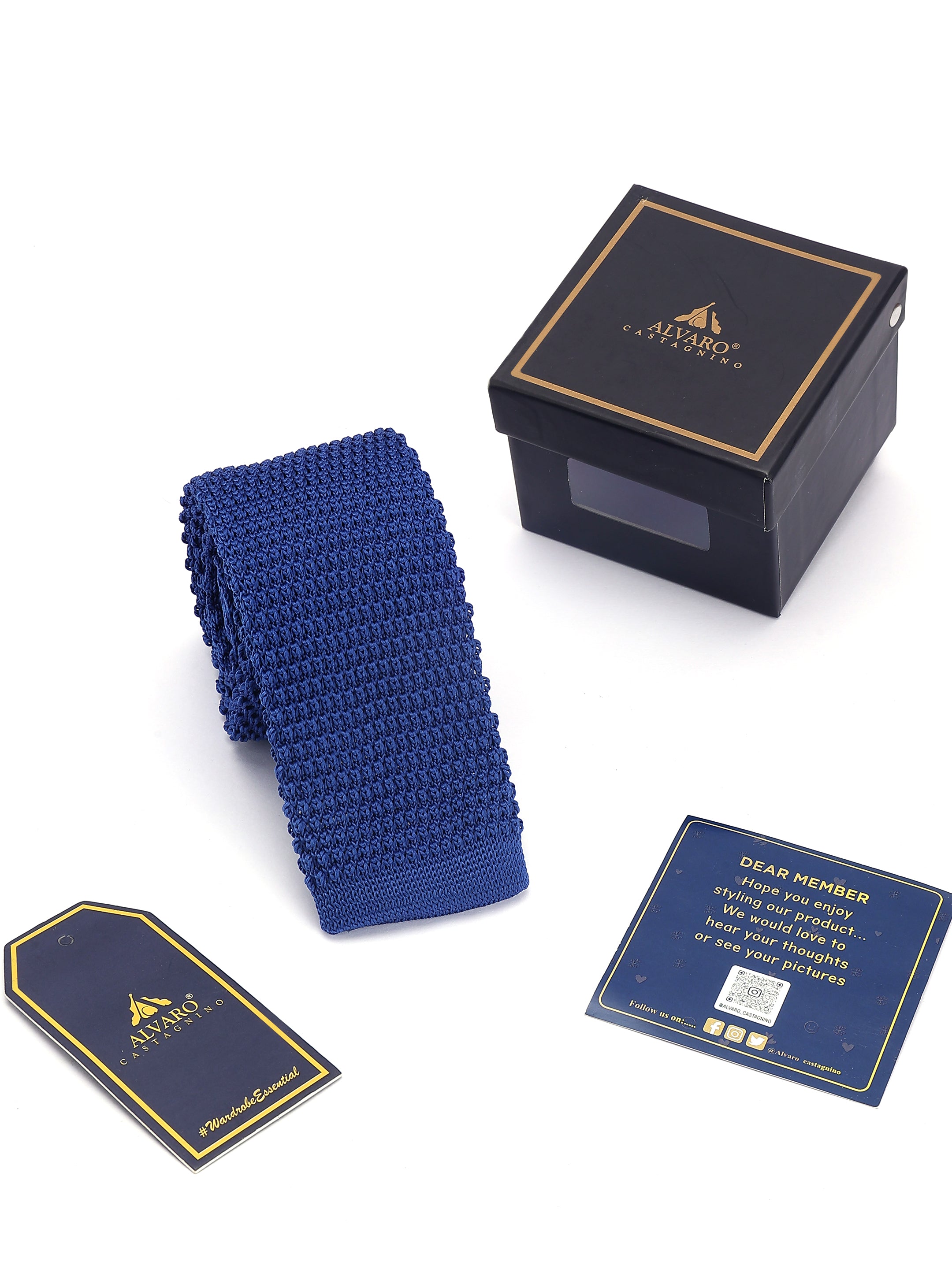 Solid Royal Blue Knitted Necktie