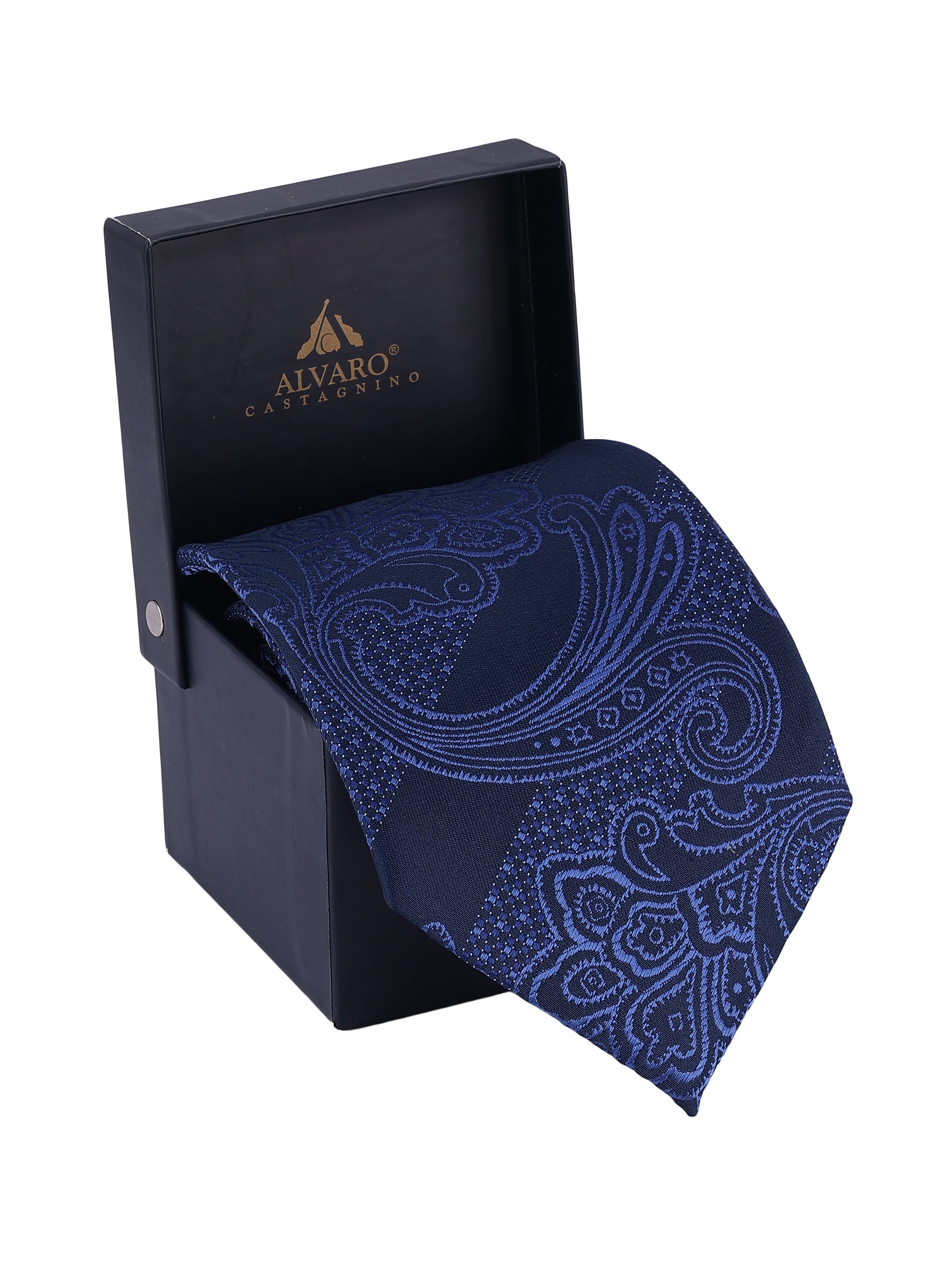 Midnight Blue Paisley Necktie