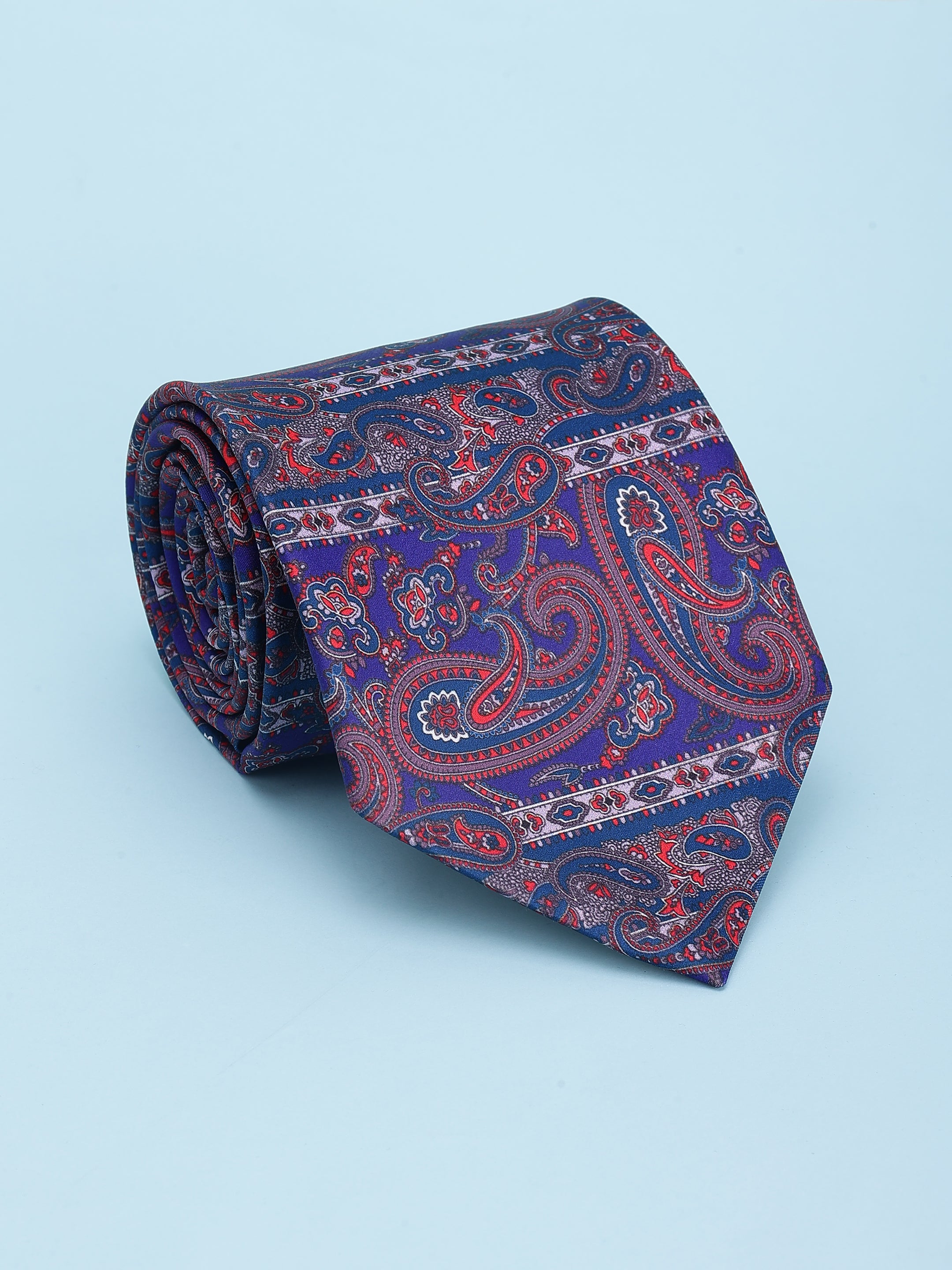 Royal Purple & Crimson Paisley Necktie