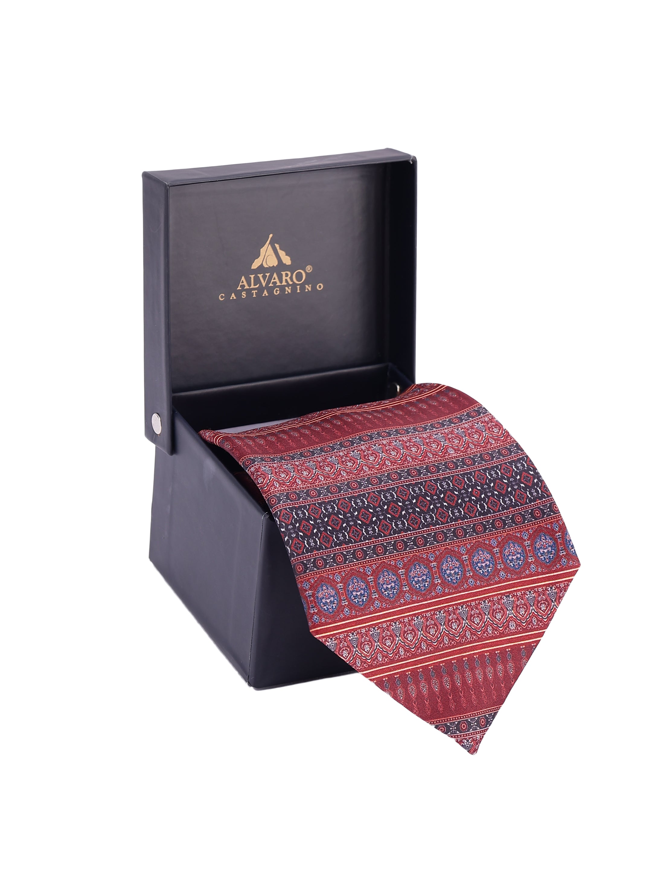 Crimson & Indigo Heritage Tapestry Necktie