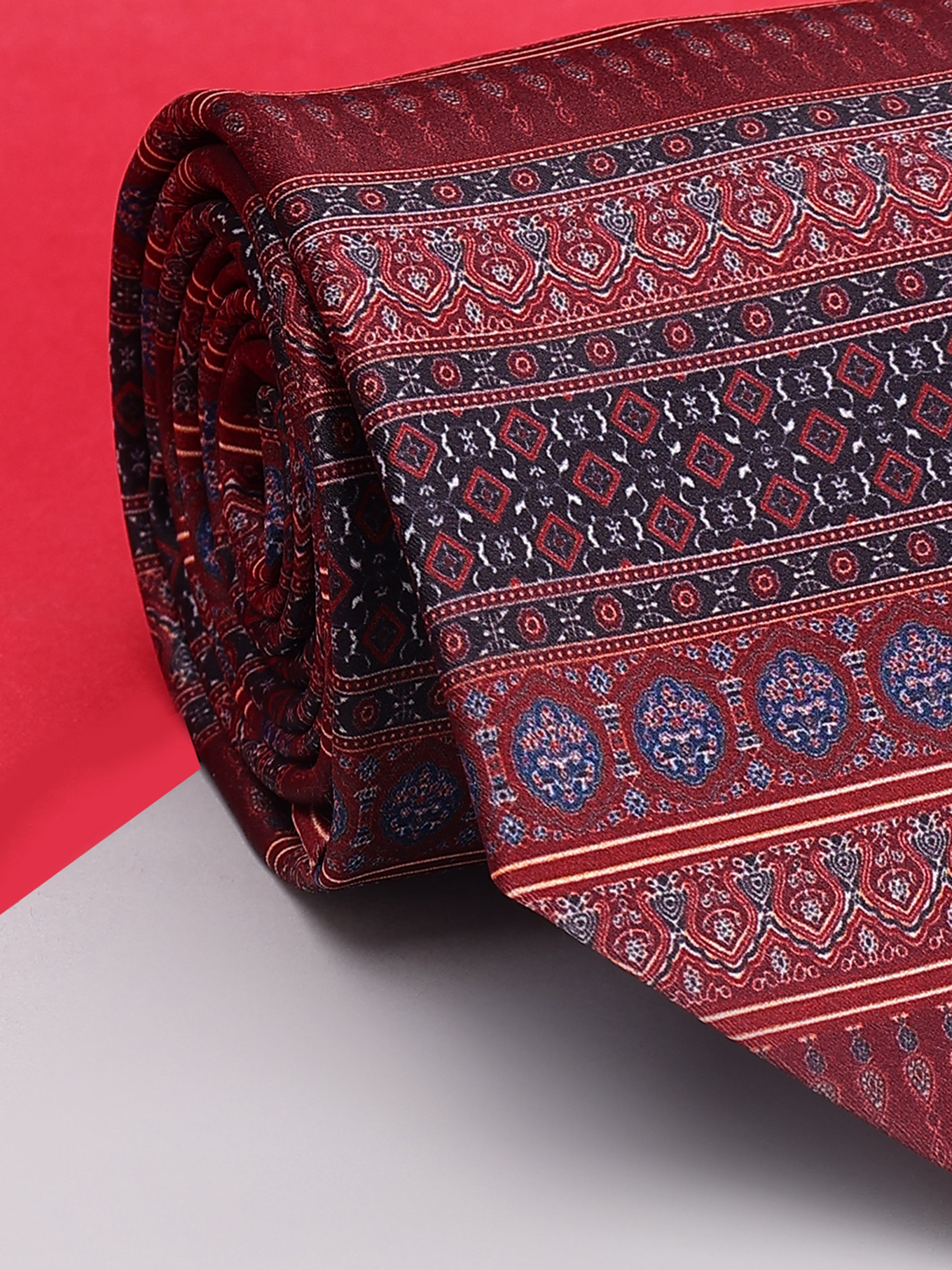 Crimson & Indigo Heritage Tapestry Necktie