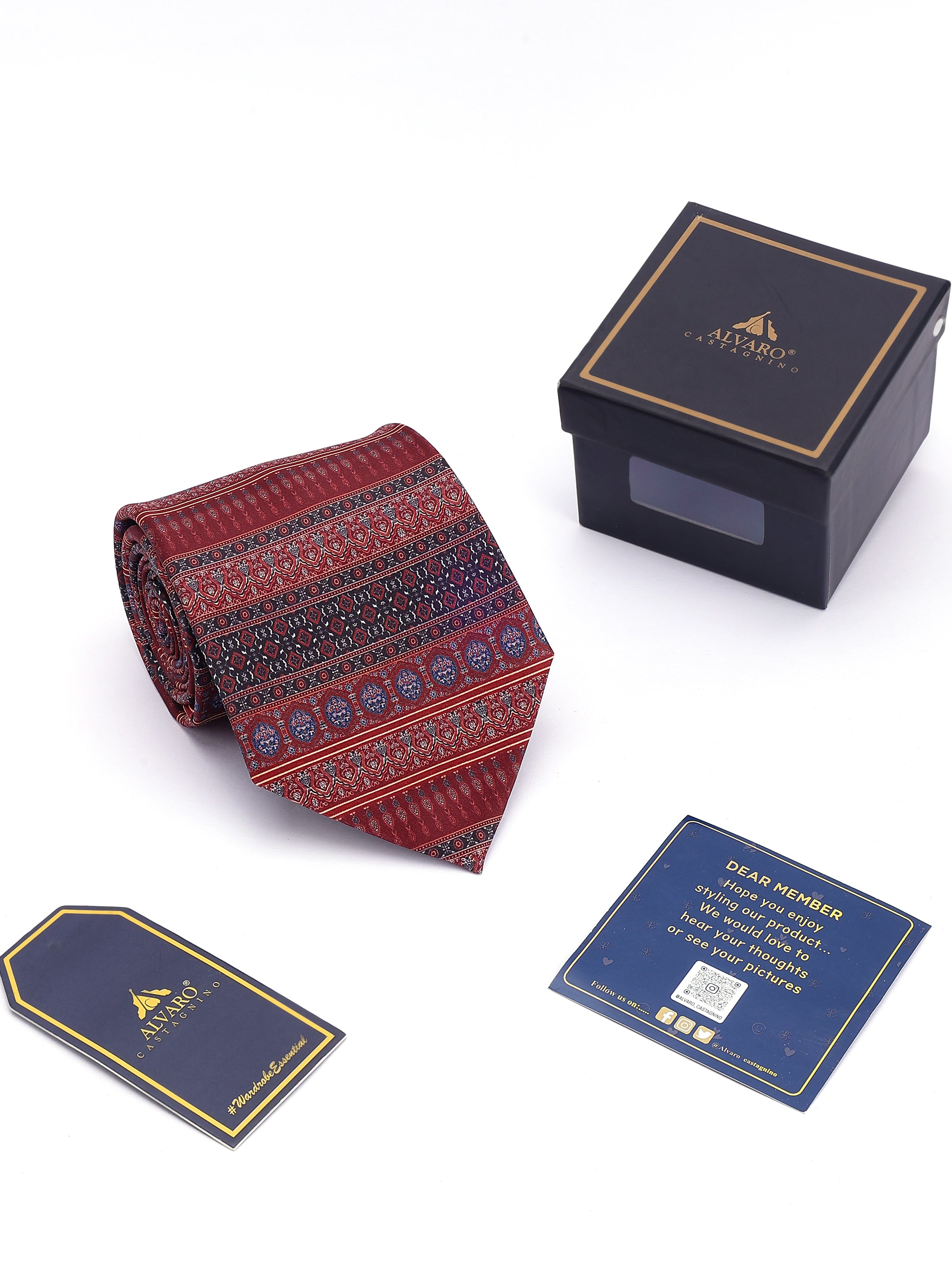 Crimson & Indigo Heritage Tapestry Necktie