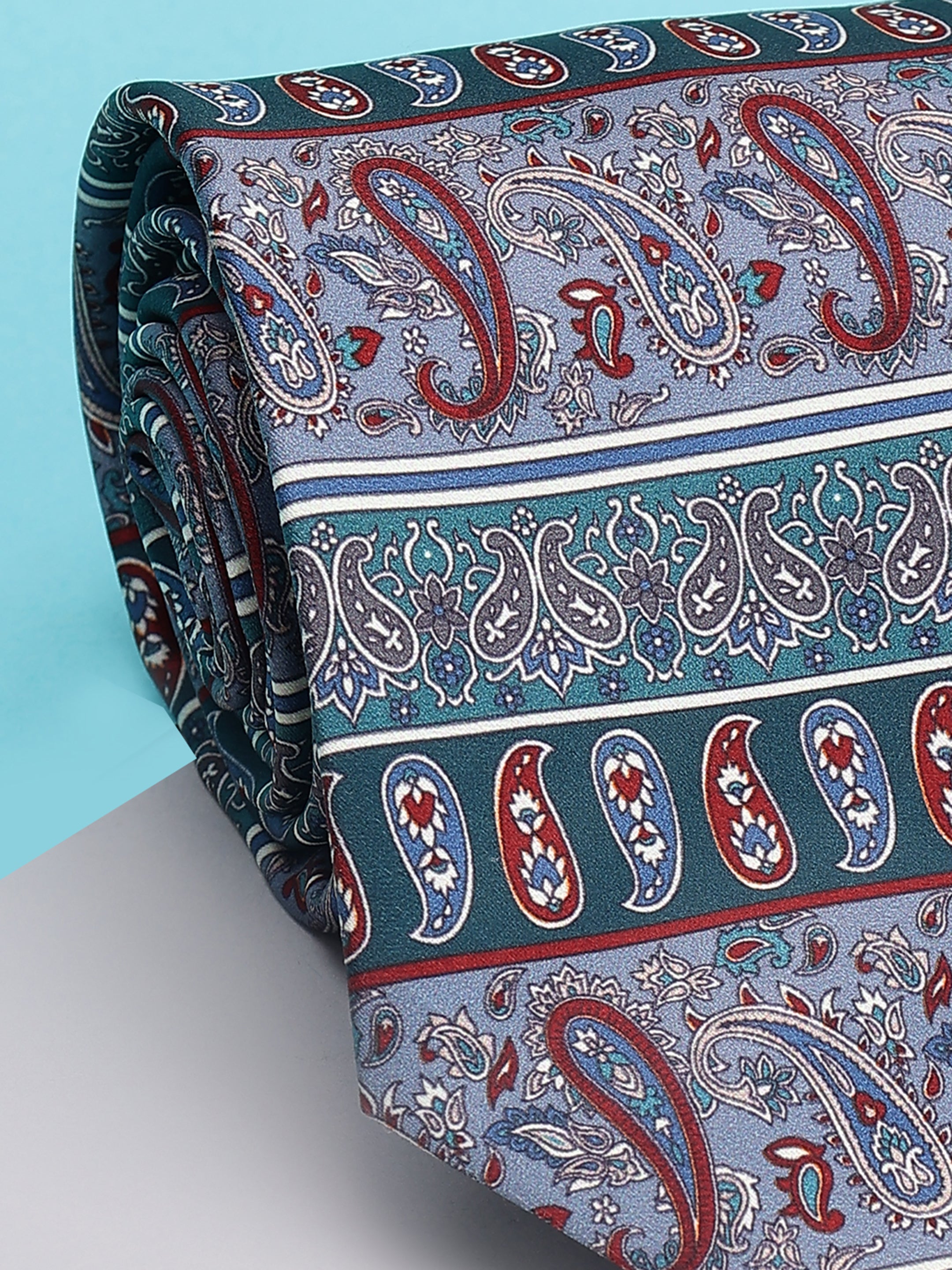 Azure & Crimson Heritage Paisley Necktie