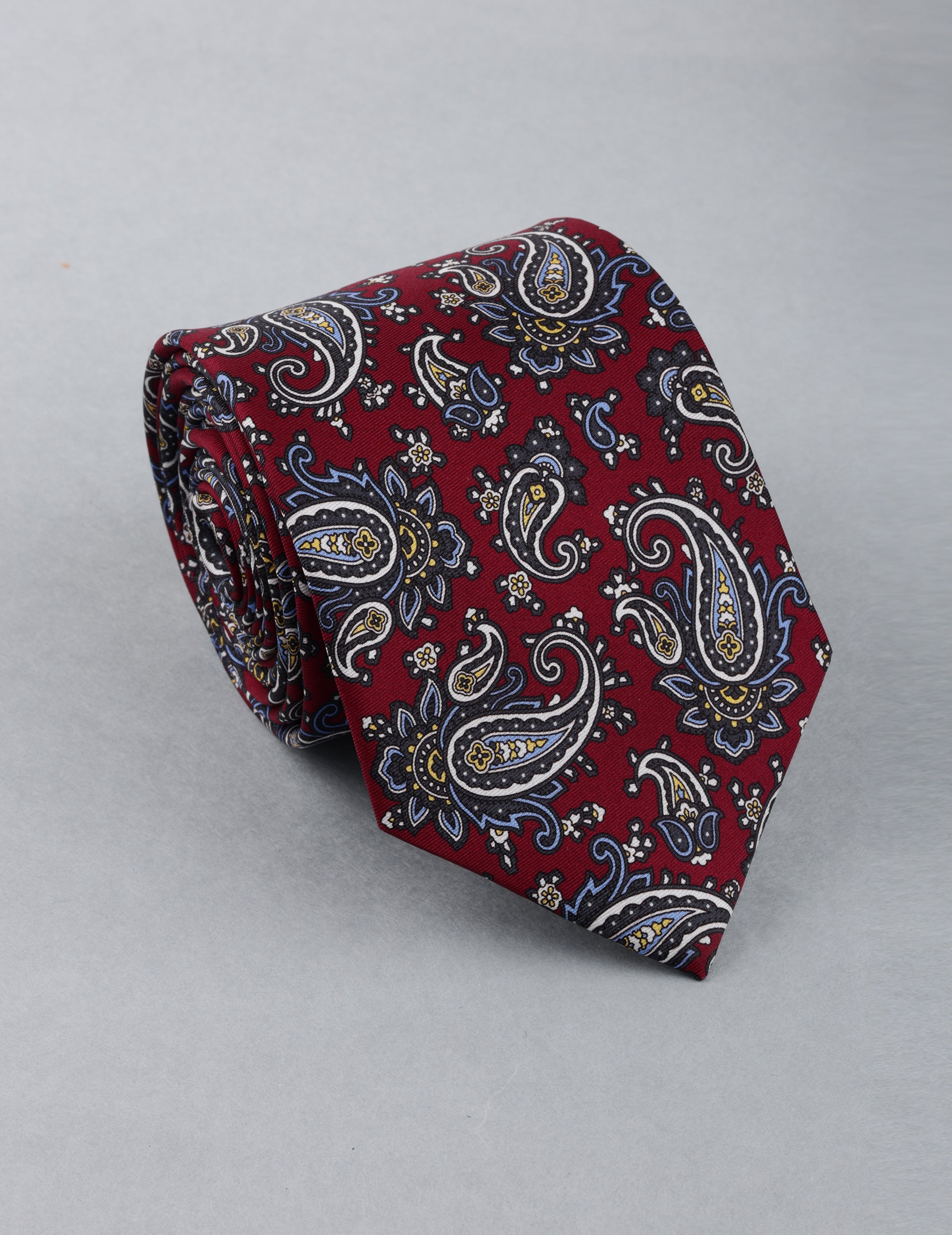 Maroon Paisley Necktie