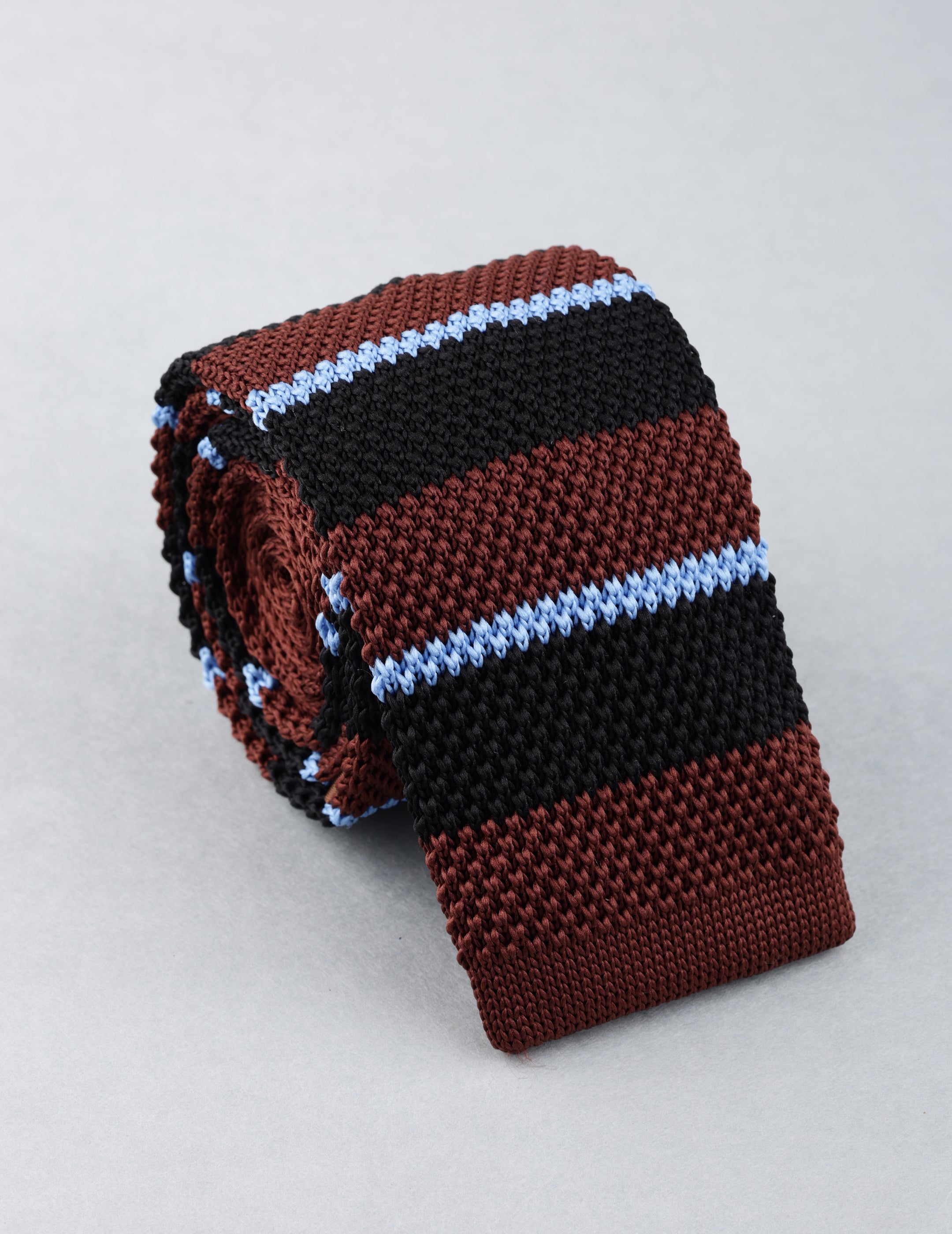 Brown & Black Knitted Necktie
