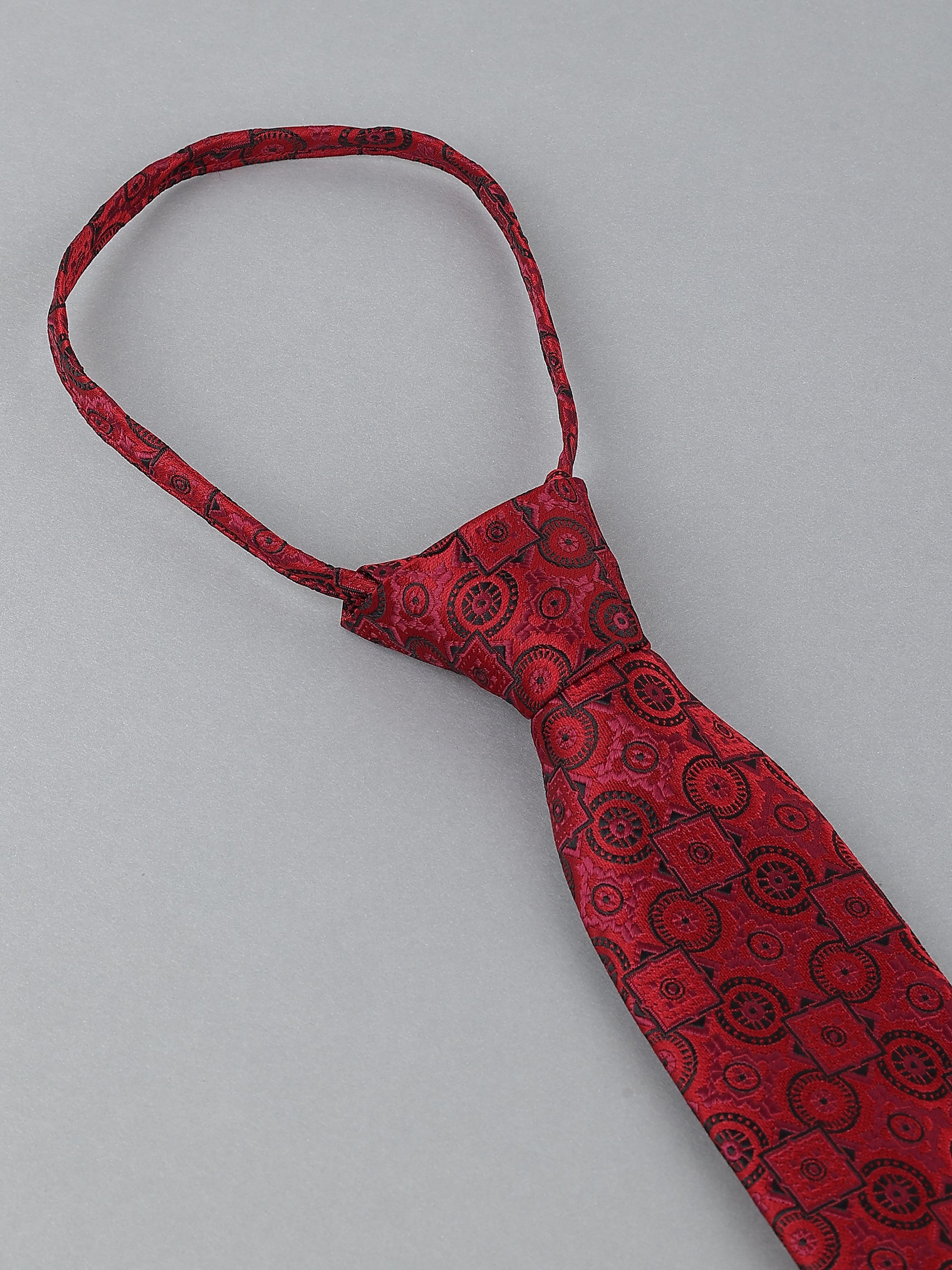 Maroon Abstract Printed Tie