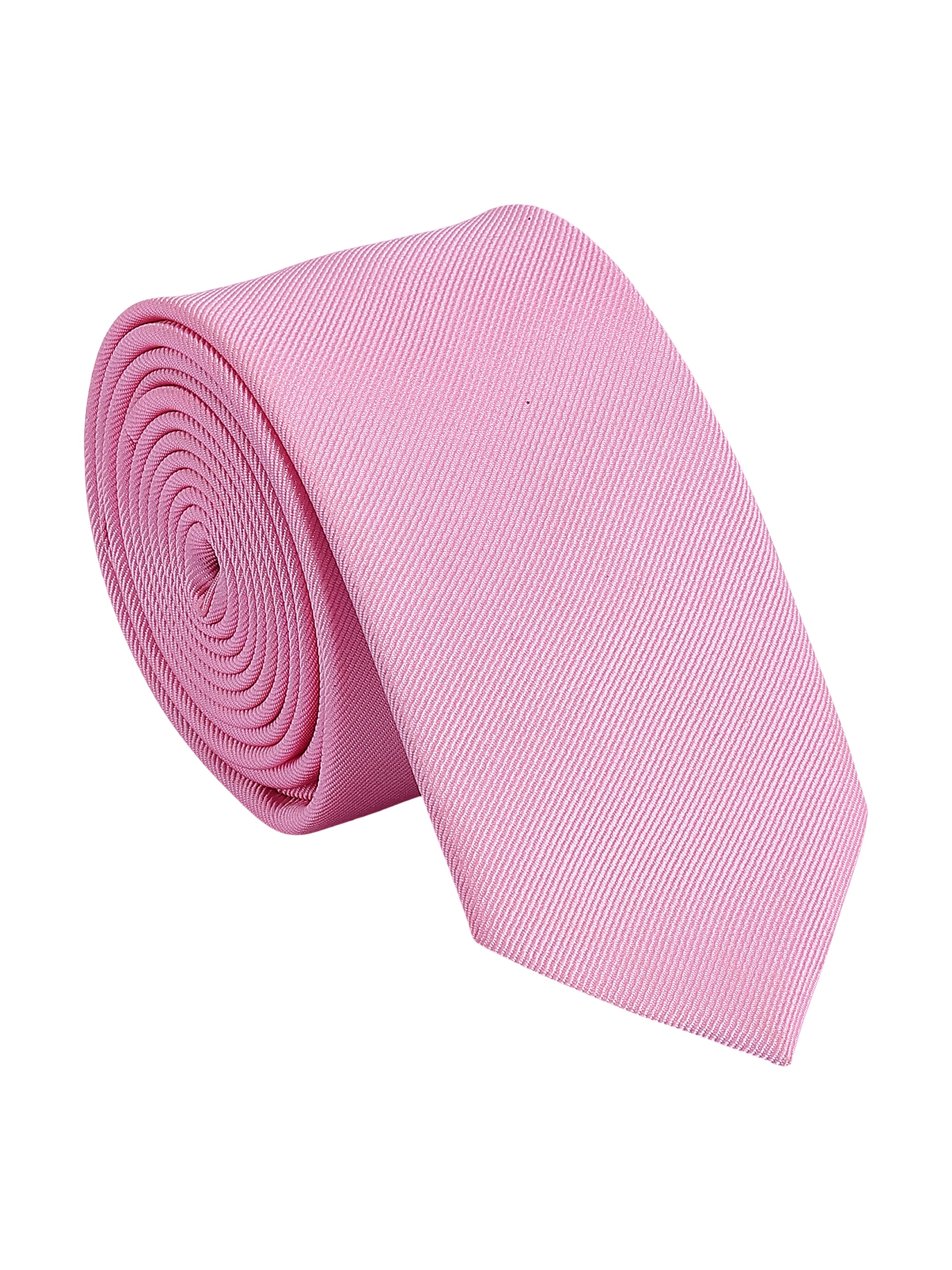Solid Pink Twill Tie
