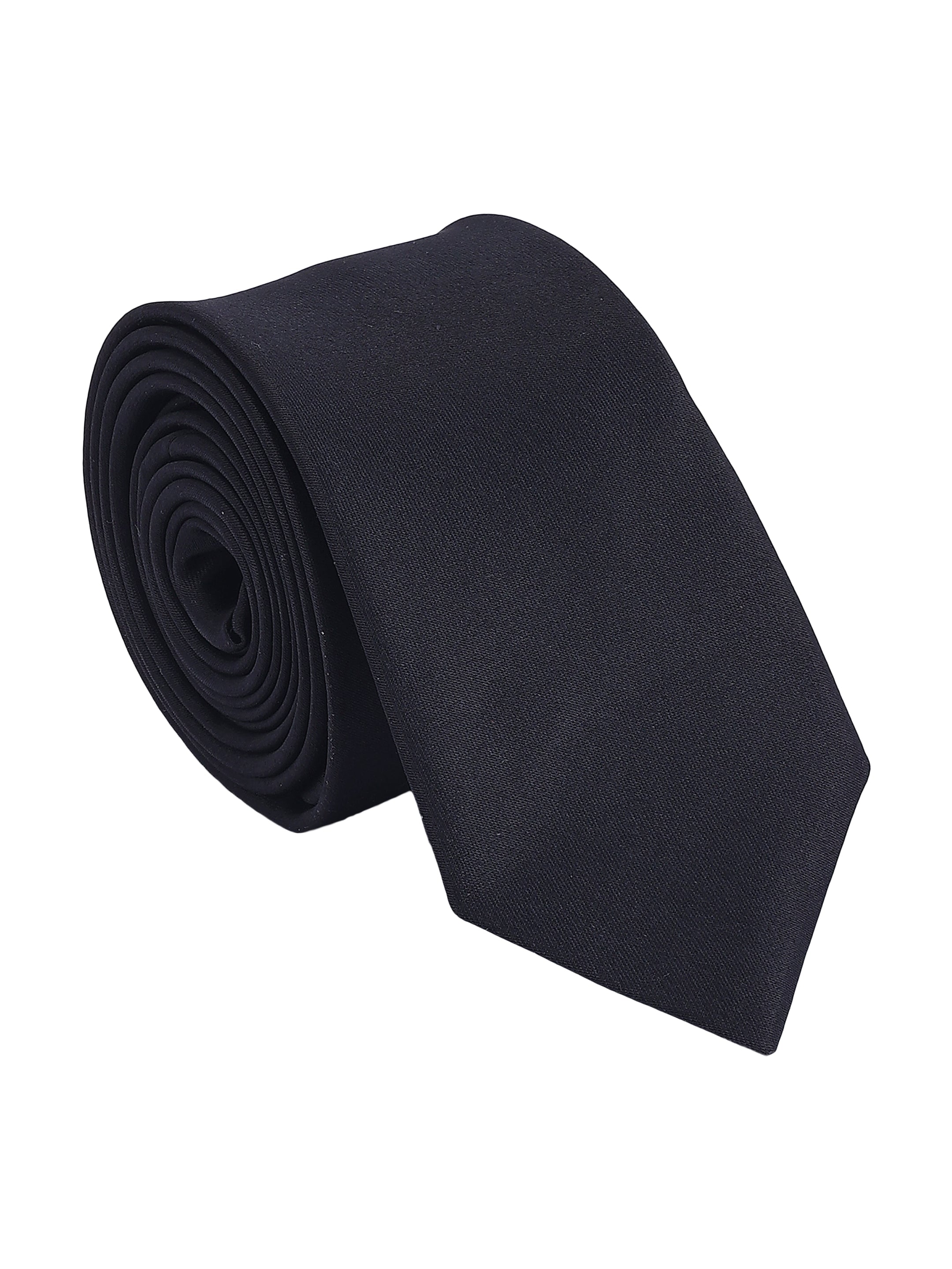 Solid Black Twill Necktie