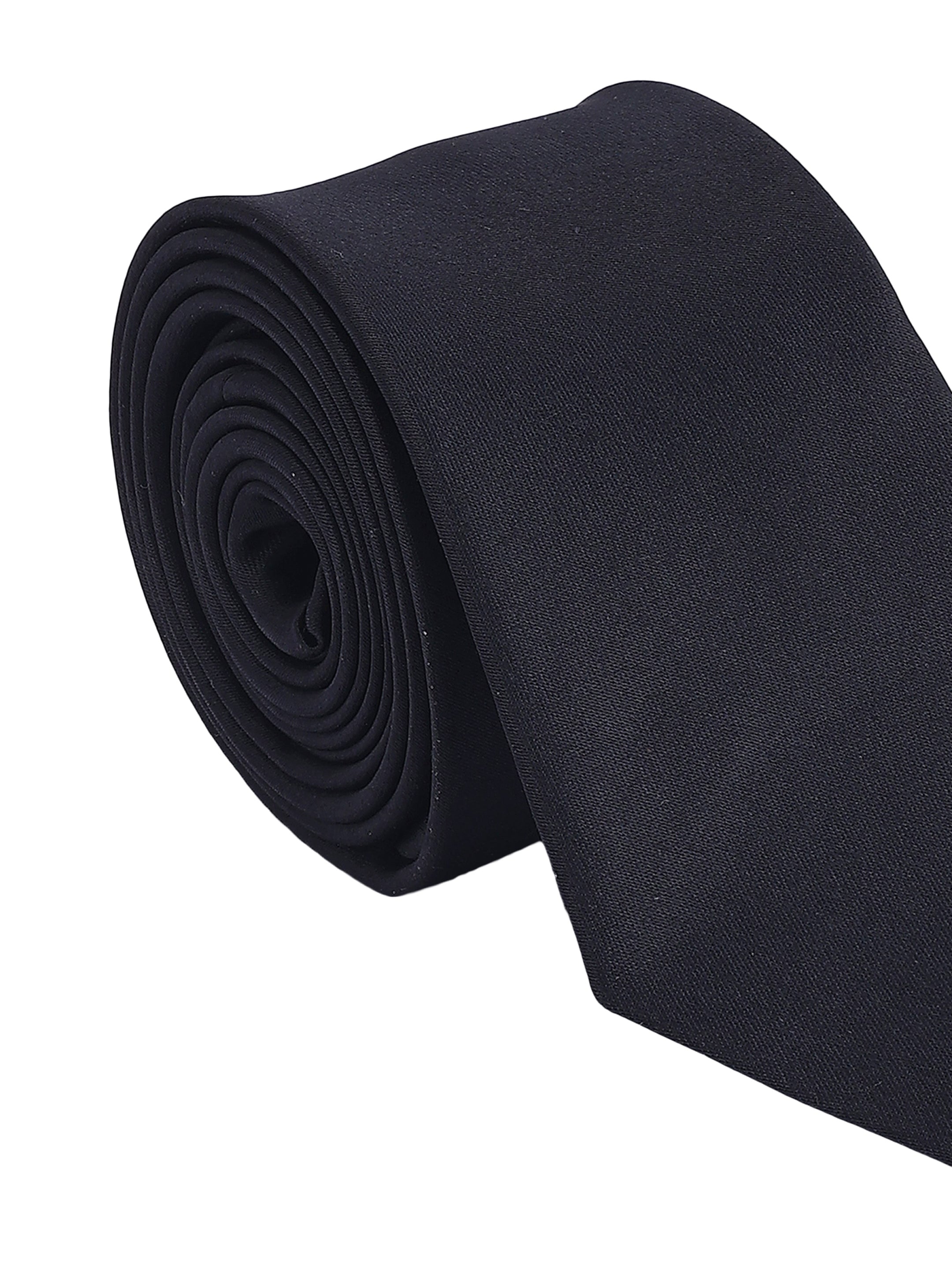 Black Solid Necktie