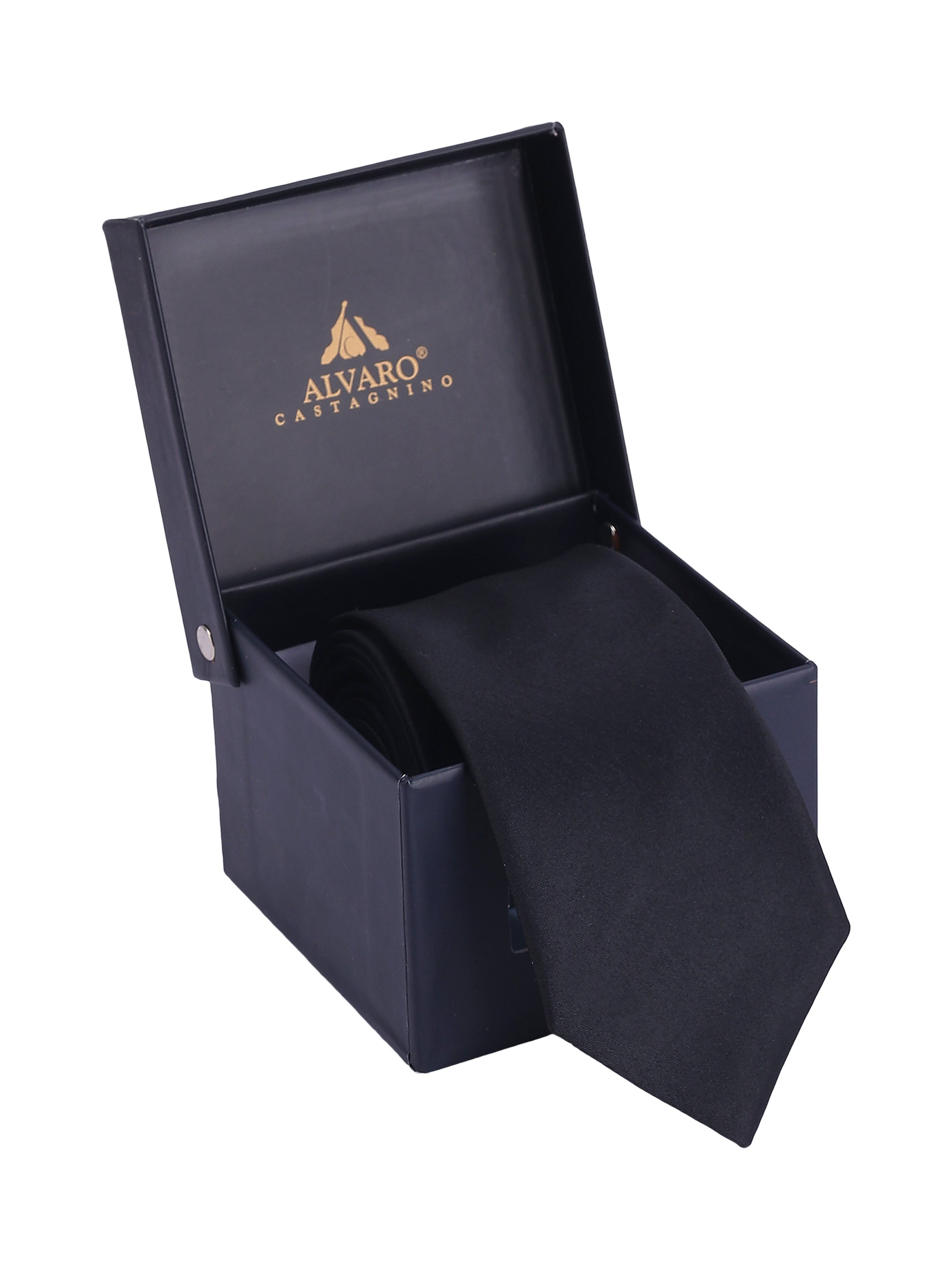 Black Solid Necktie