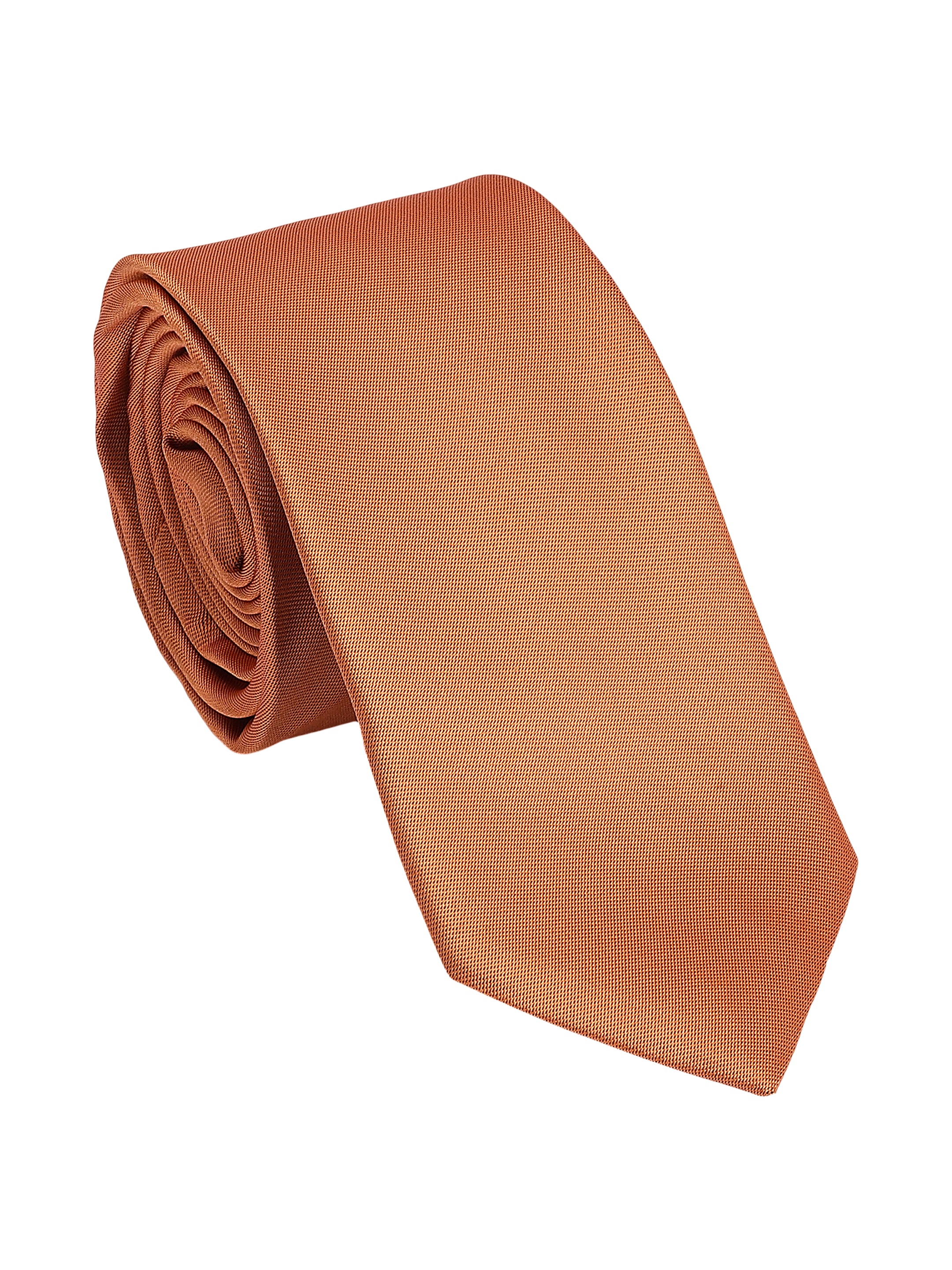Solid Orange Twill Necktie
