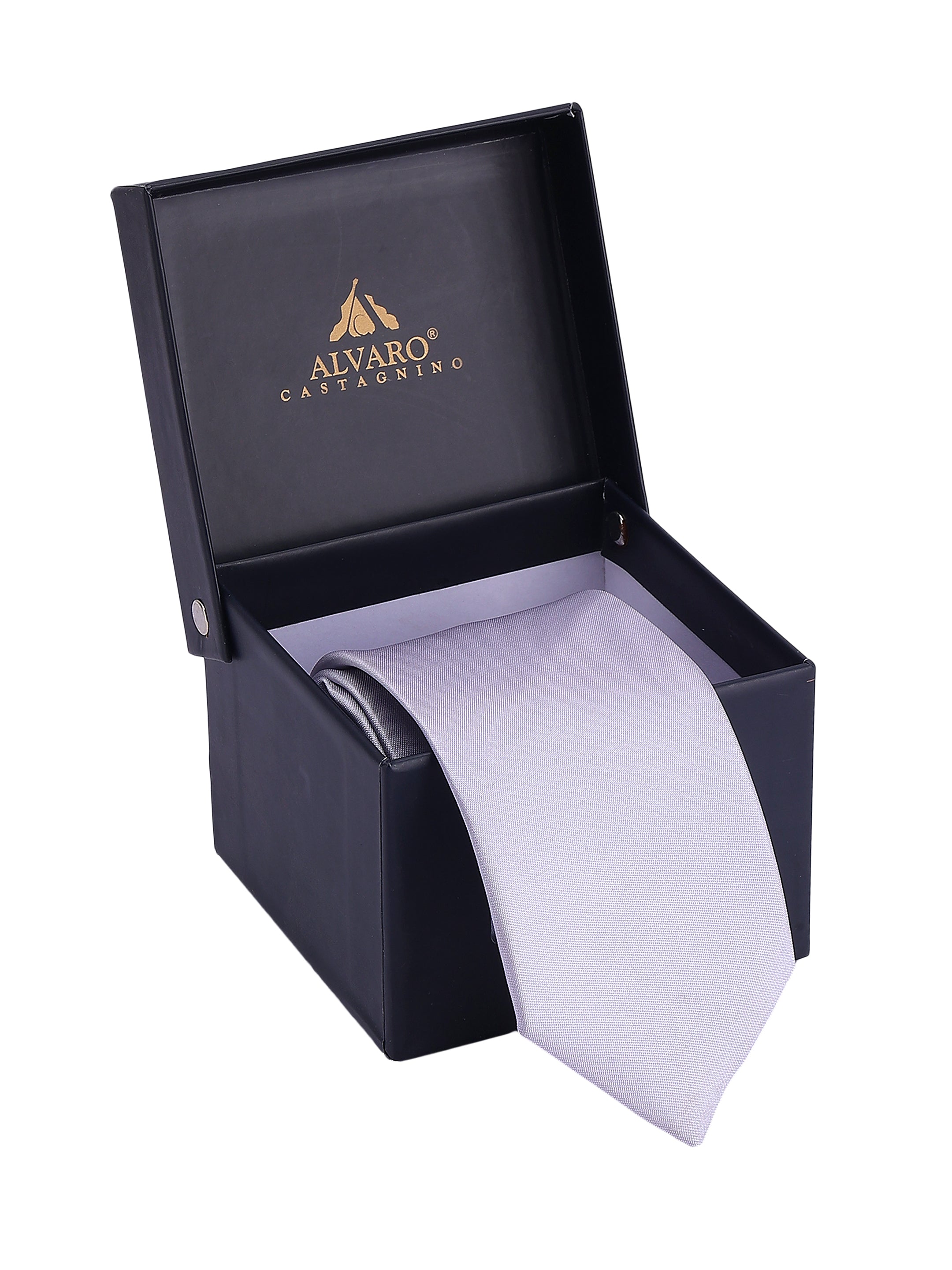 Light Grey Solid Necktie