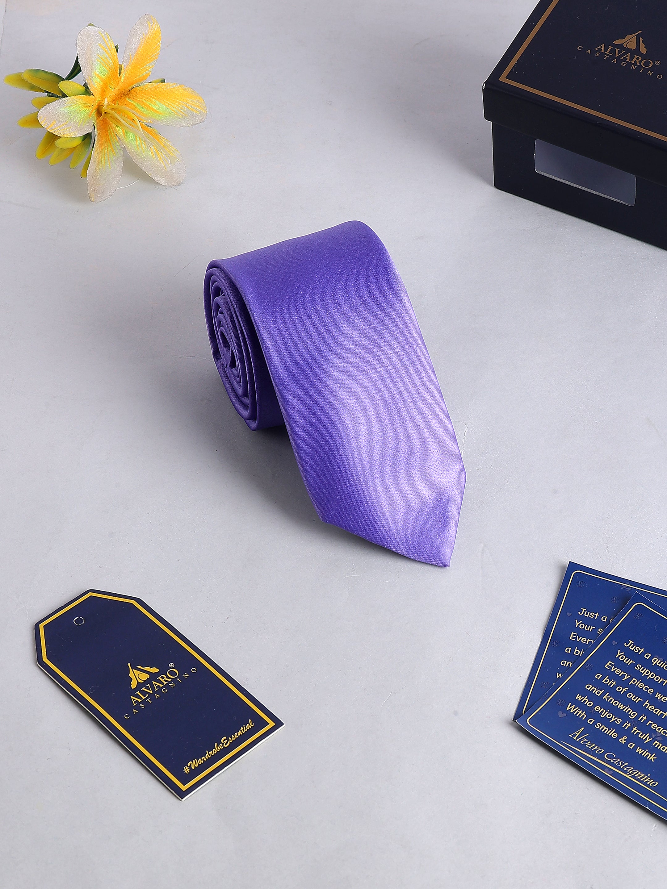 Purple Solid Necktie