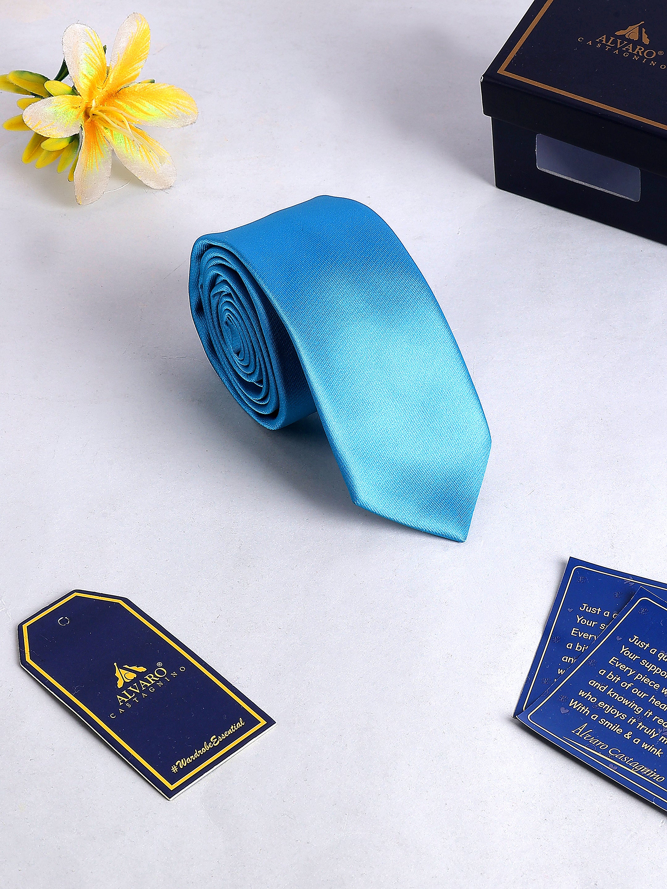 Turquoise Solid Necktie