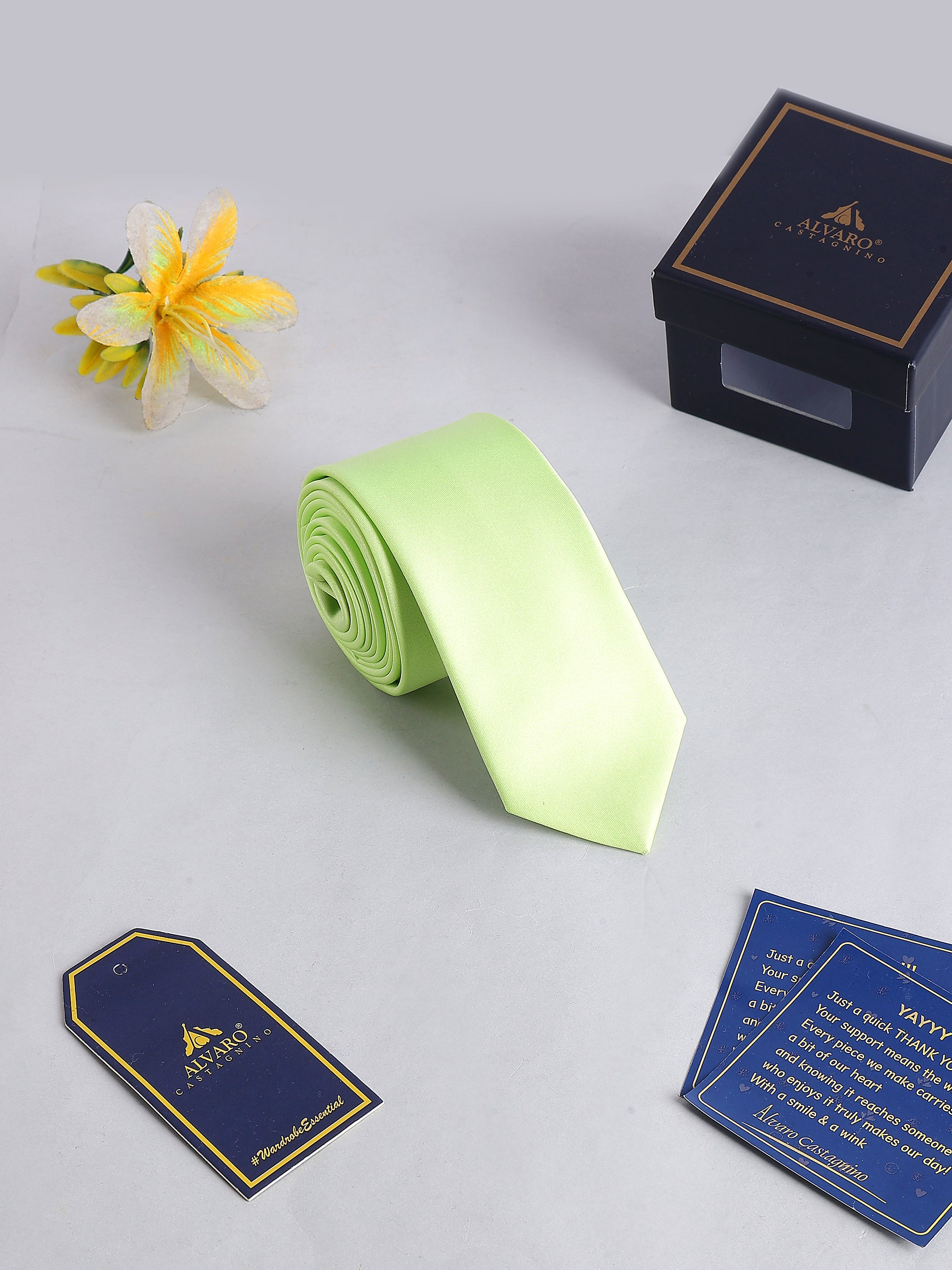 Solid Lime Green Necktie