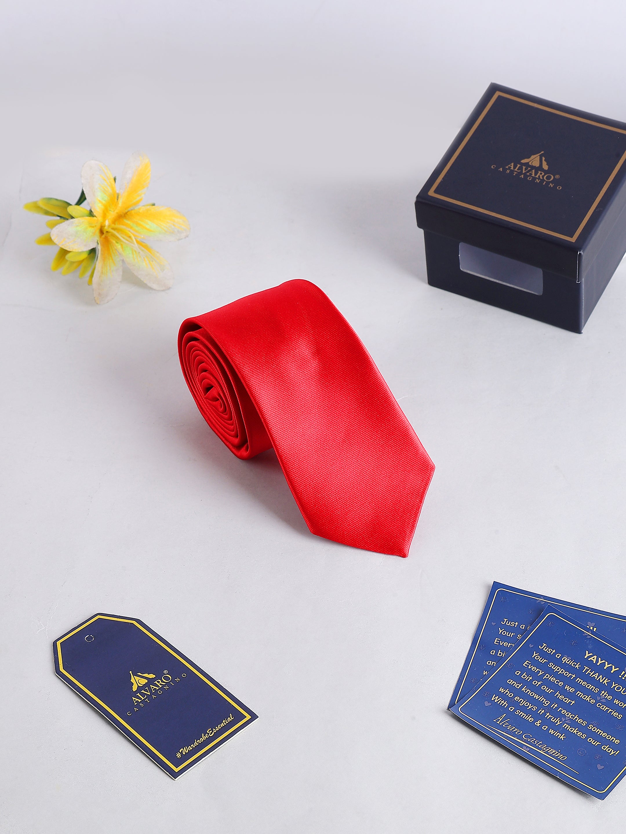 Red Solid Necktie