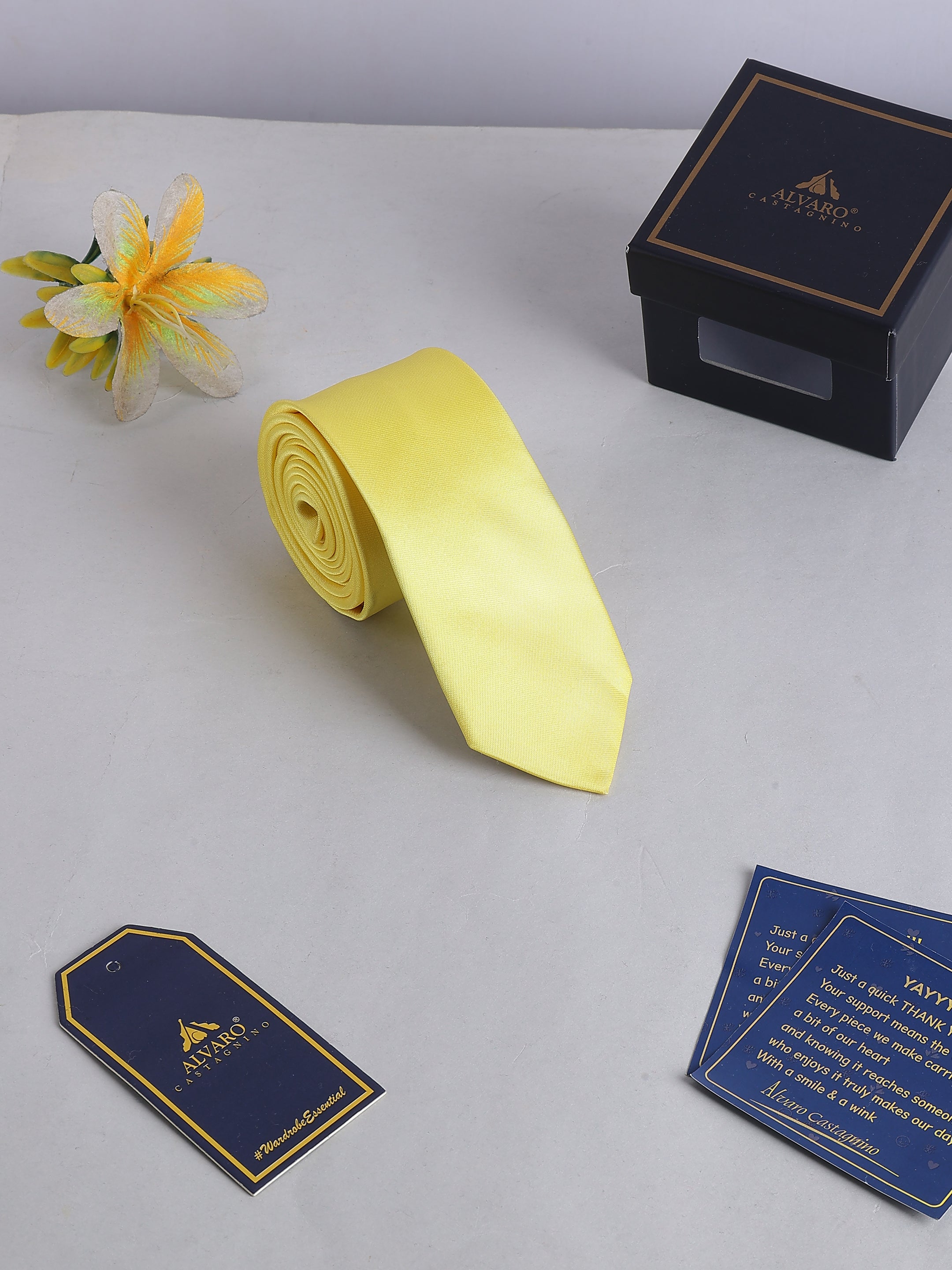 Solid Yellow Necktie