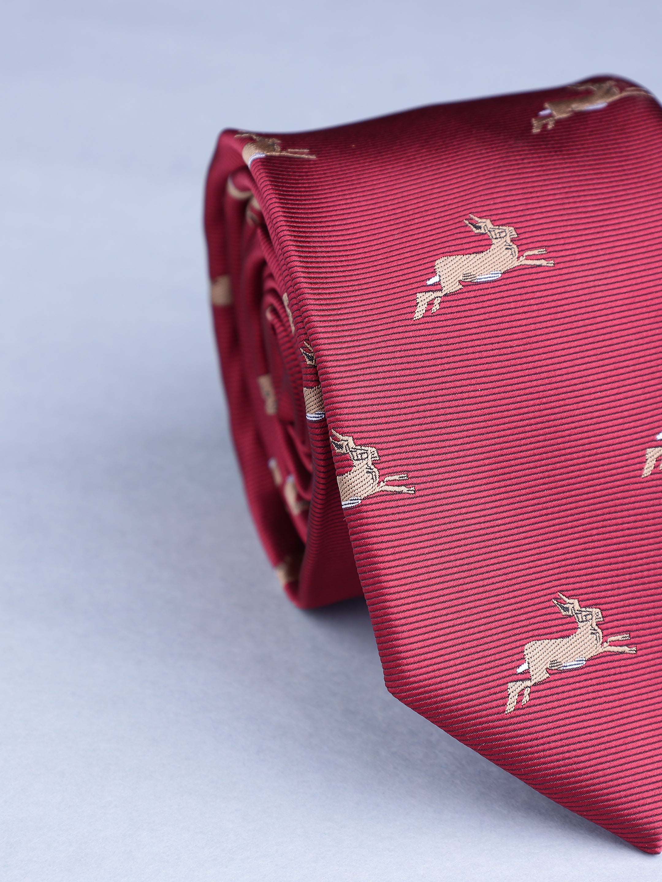 Stag Motif Necktie