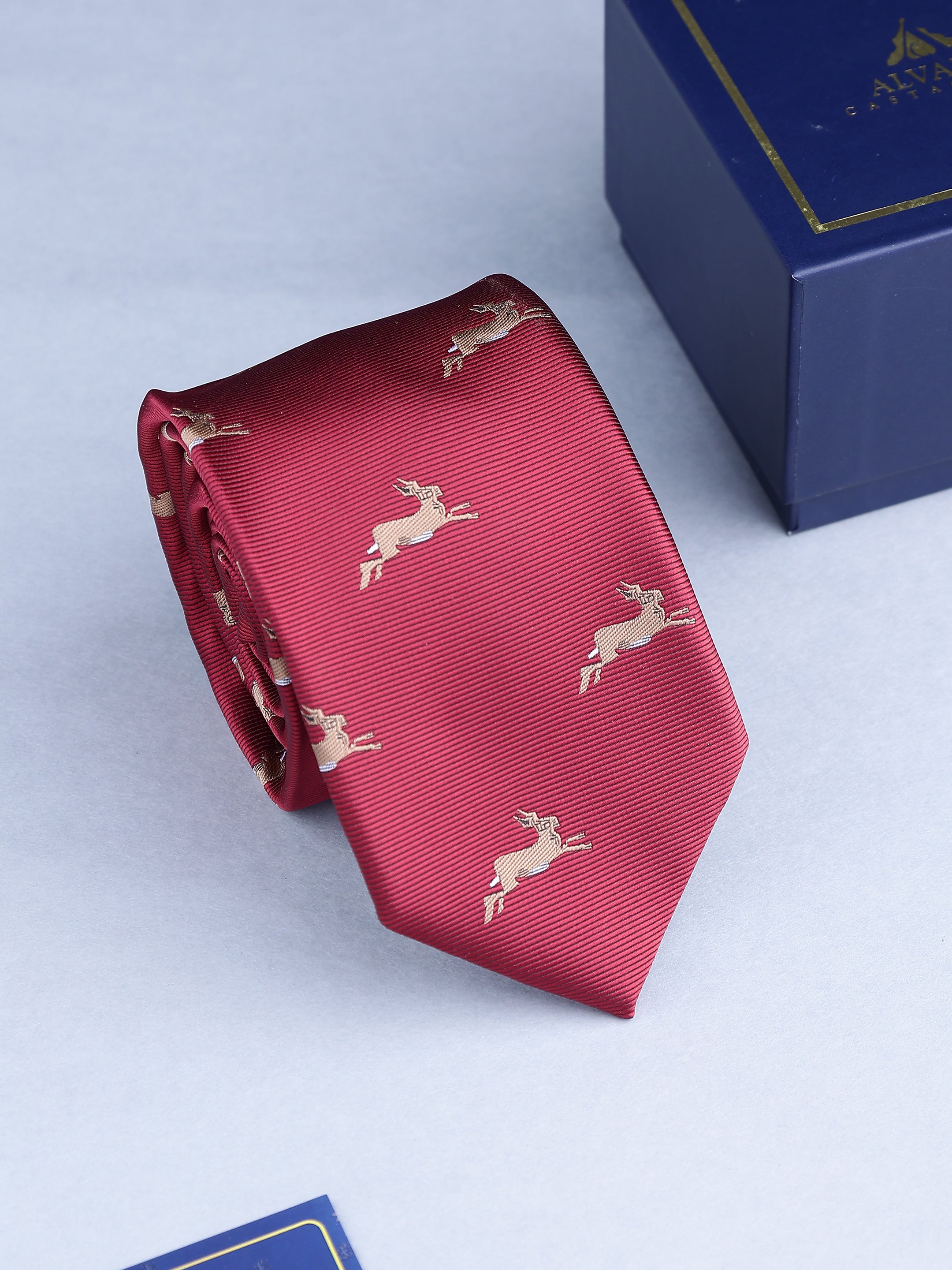 Stag Motif Necktie