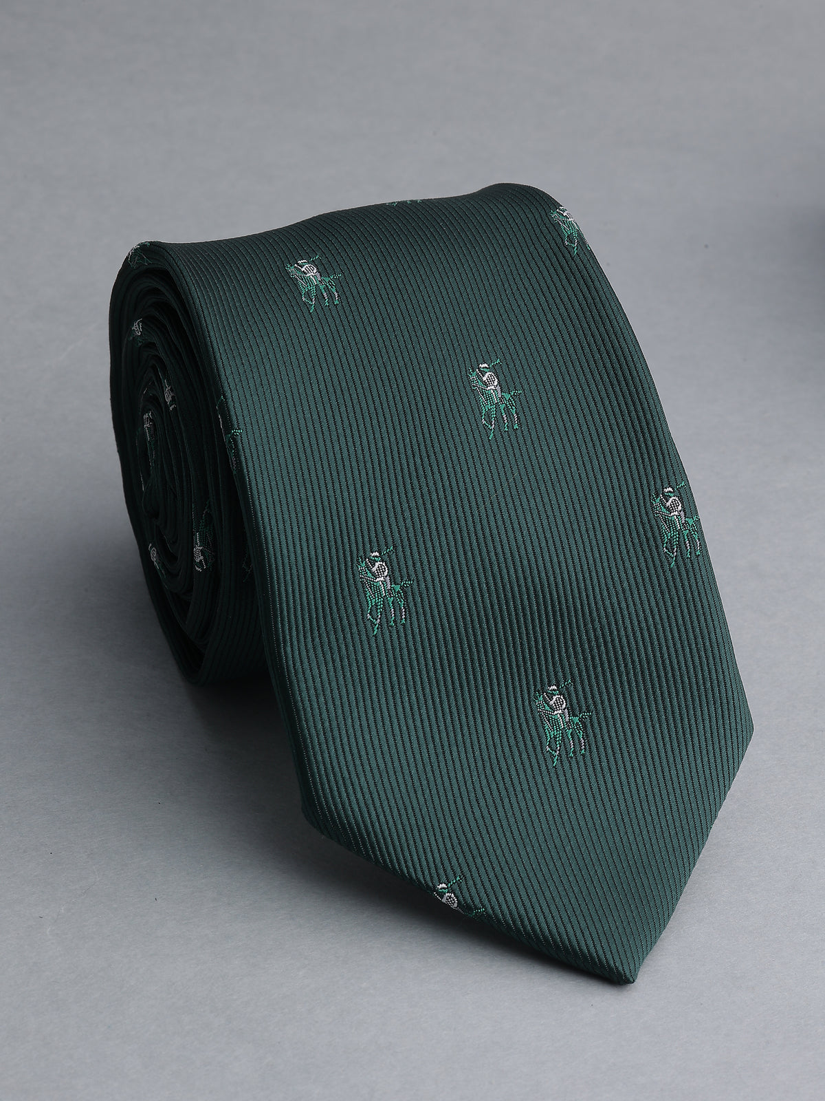 Dark Forest Green Polo Player Necktie