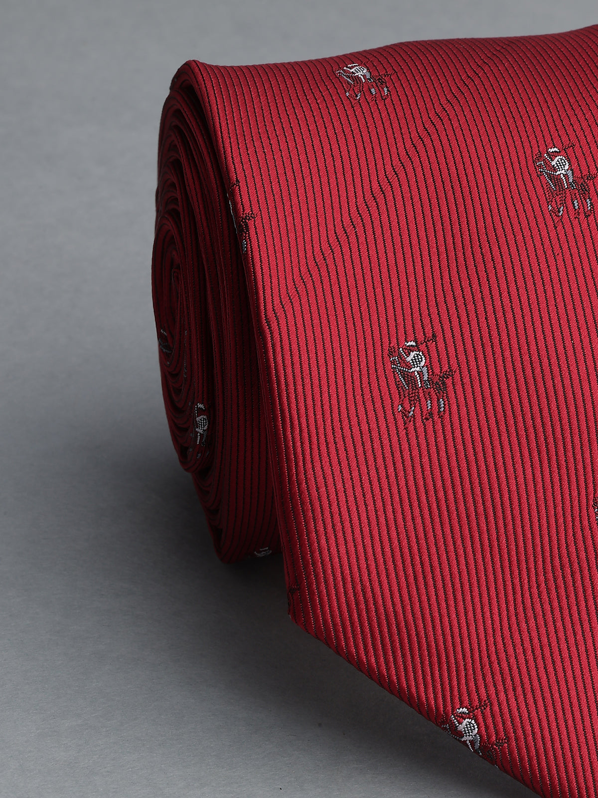 Crimson Red Polo Player Necktie